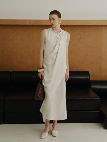 Iris Acetate Textured Midi Dress