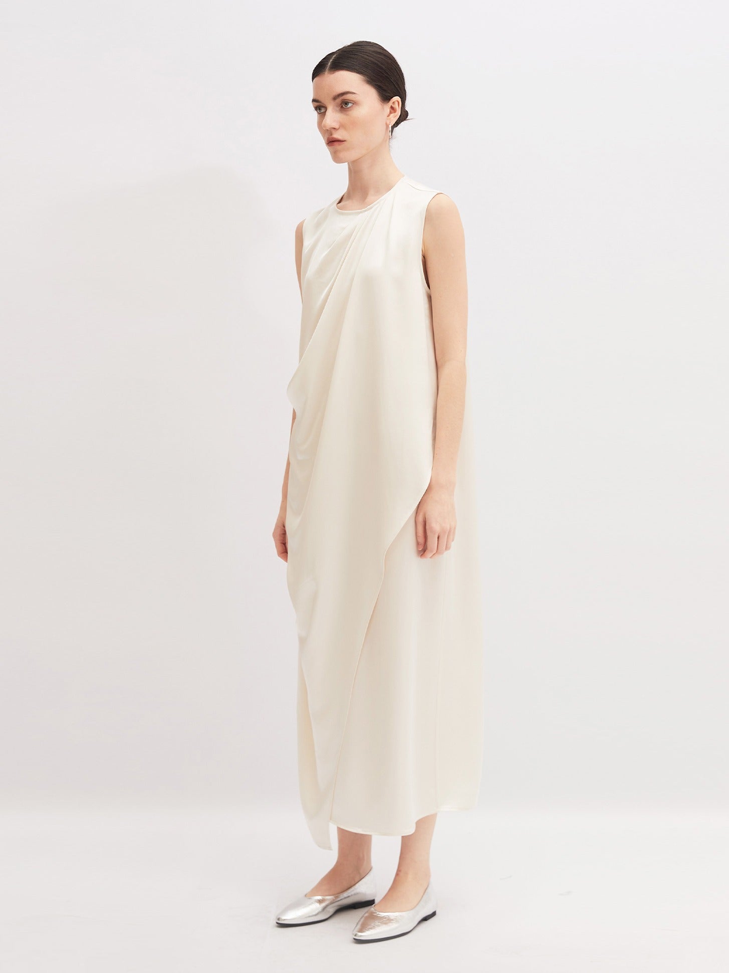 Iris Acetate Textured Midi Dress
