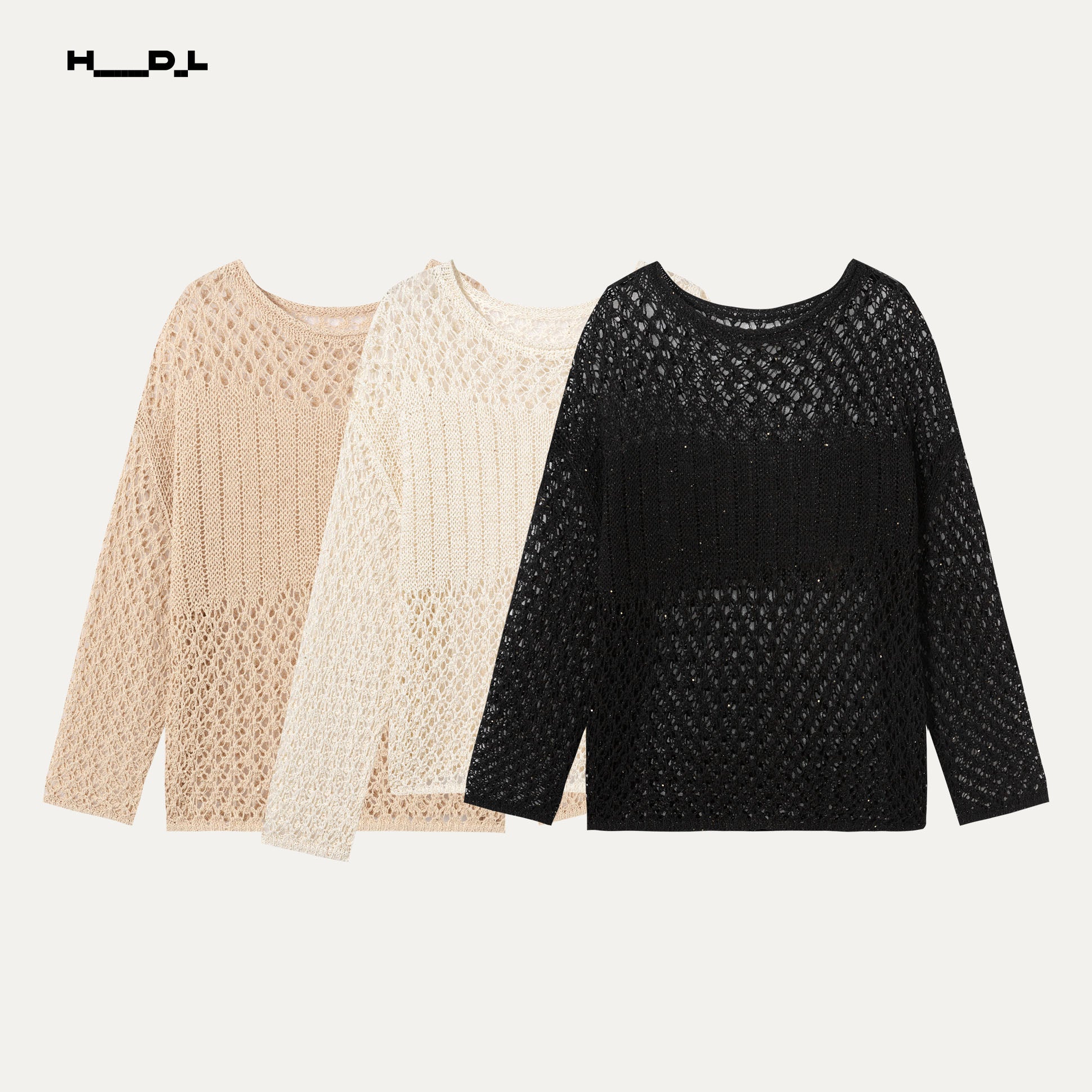 Openwork Long Sleeve Sweater