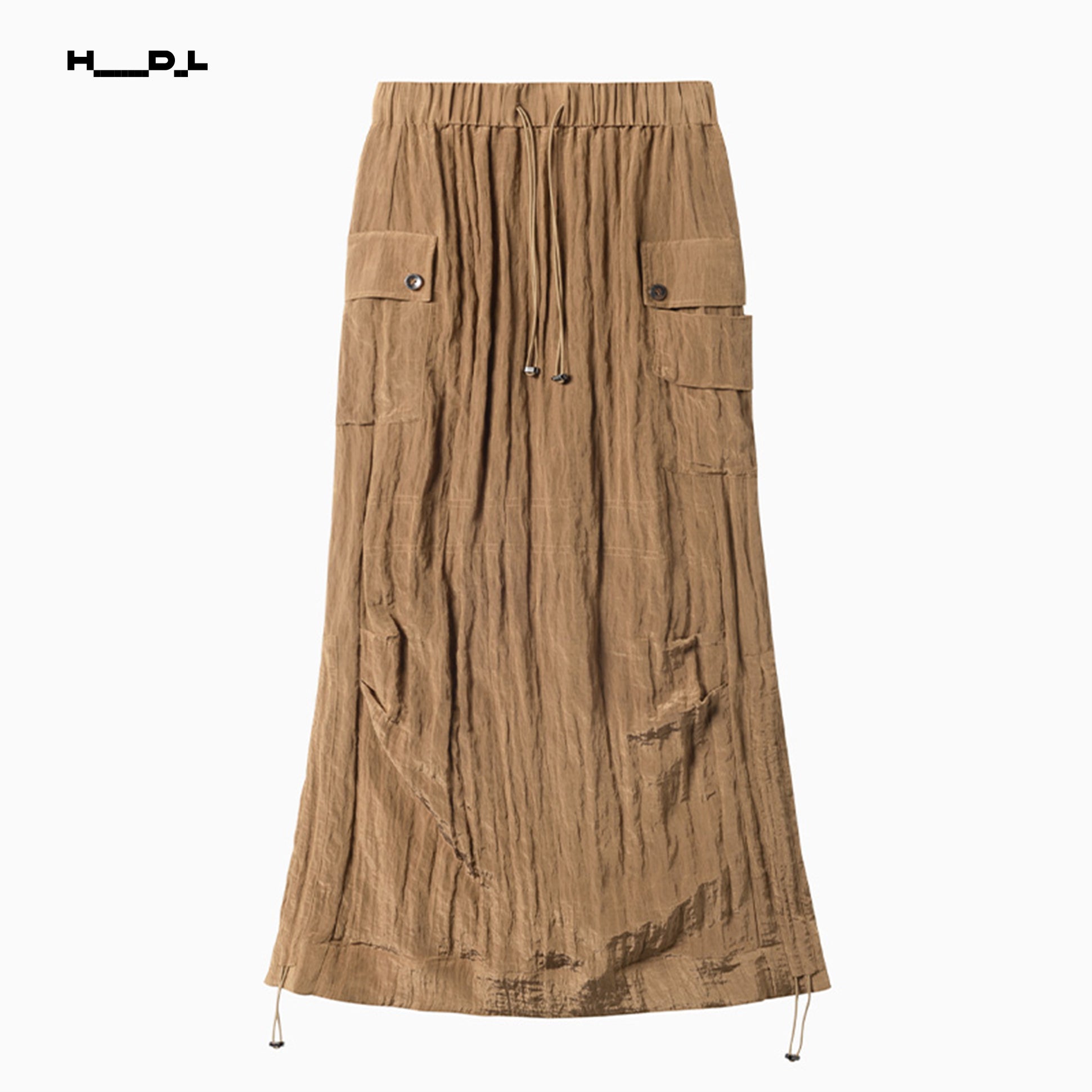 Waist-Gathered Tencel Acetate Skirt