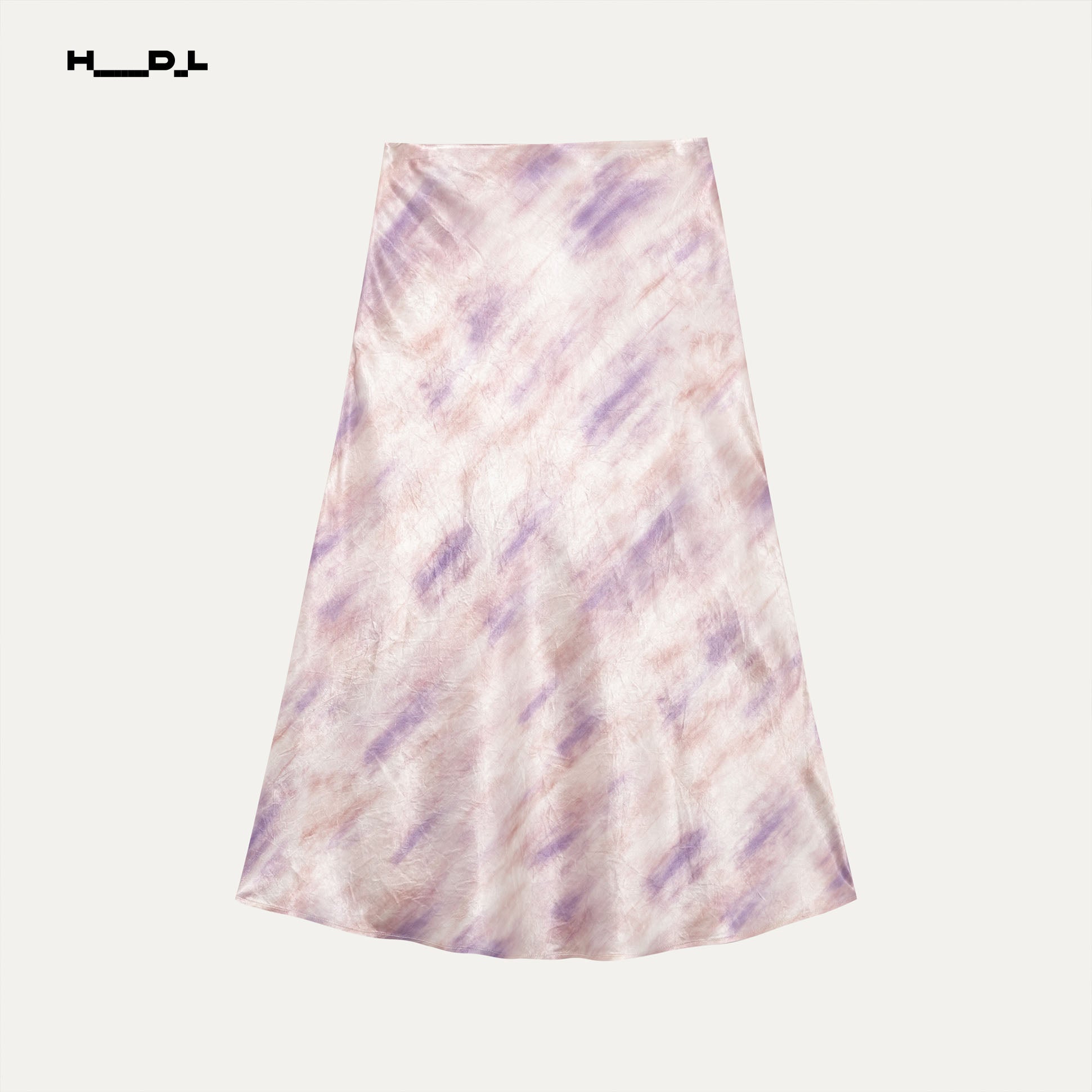 Acetate Gradient Fishtail Midi Skirt