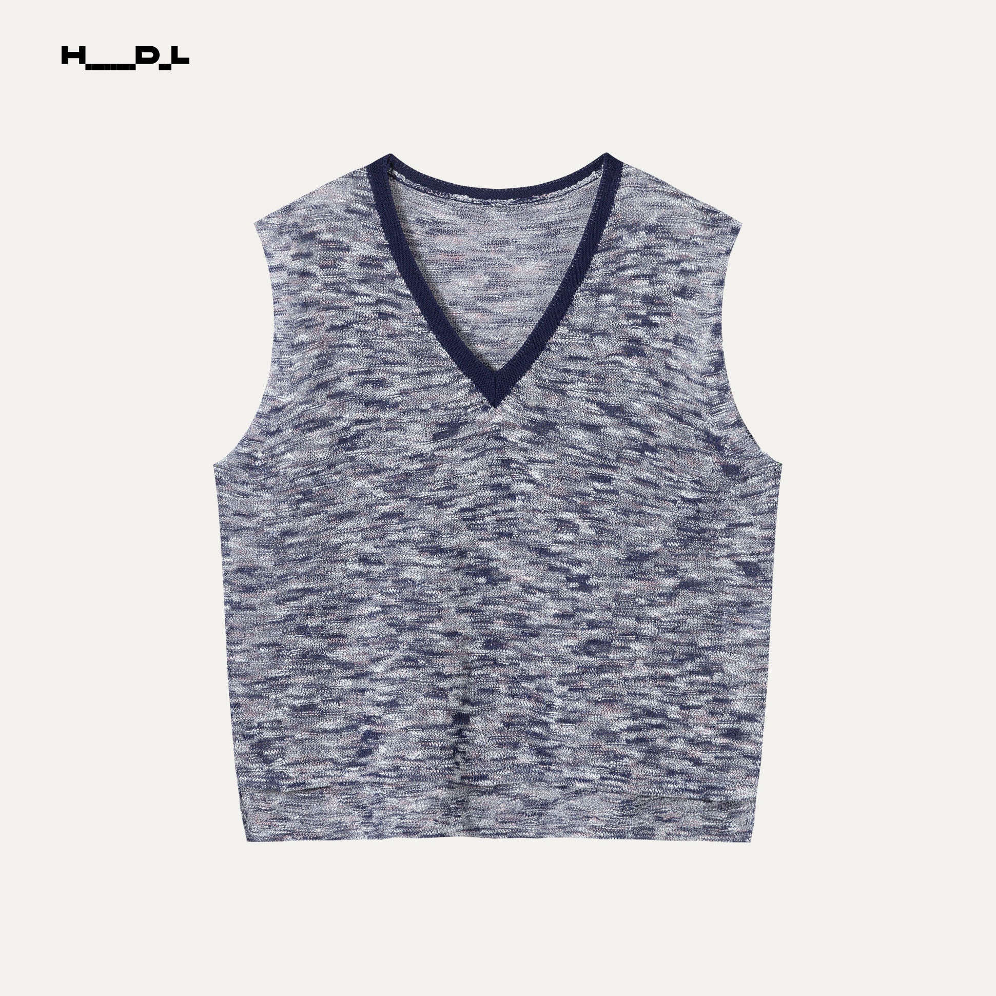 Classic Style Fancy Yarn Knit Vest
