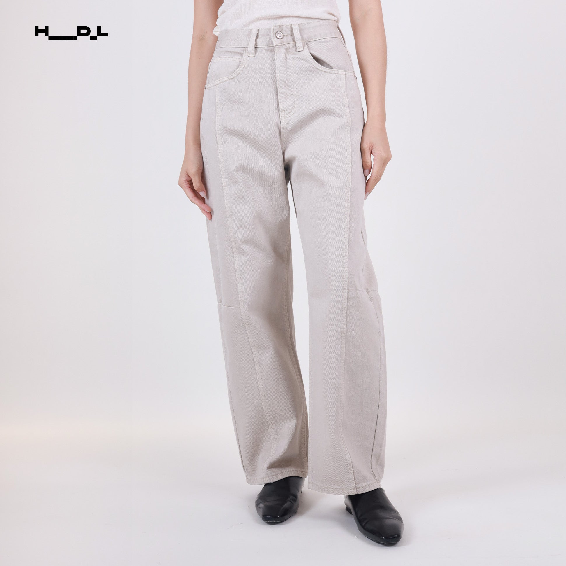 Curved Seam Casual Pants