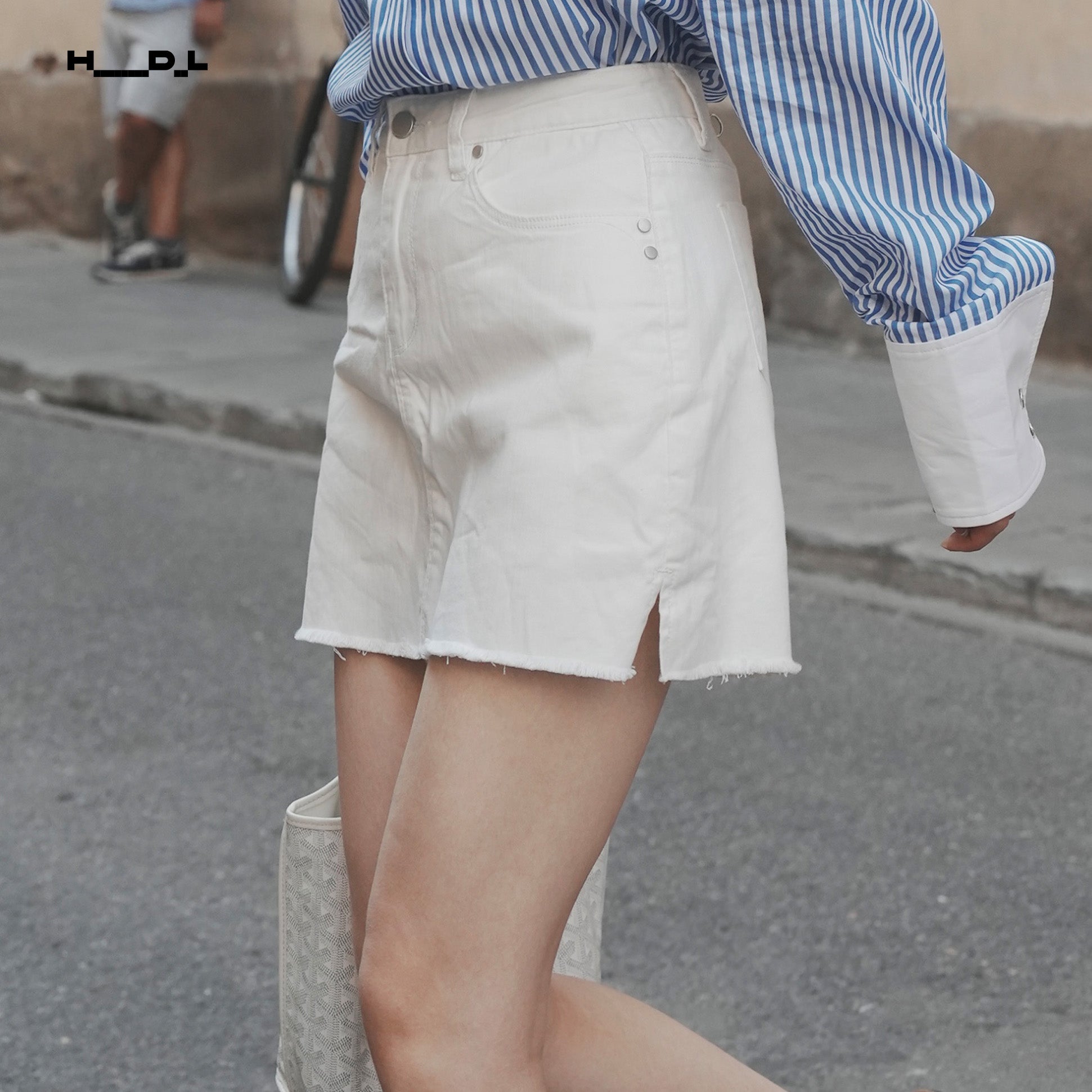 White Denim shorts