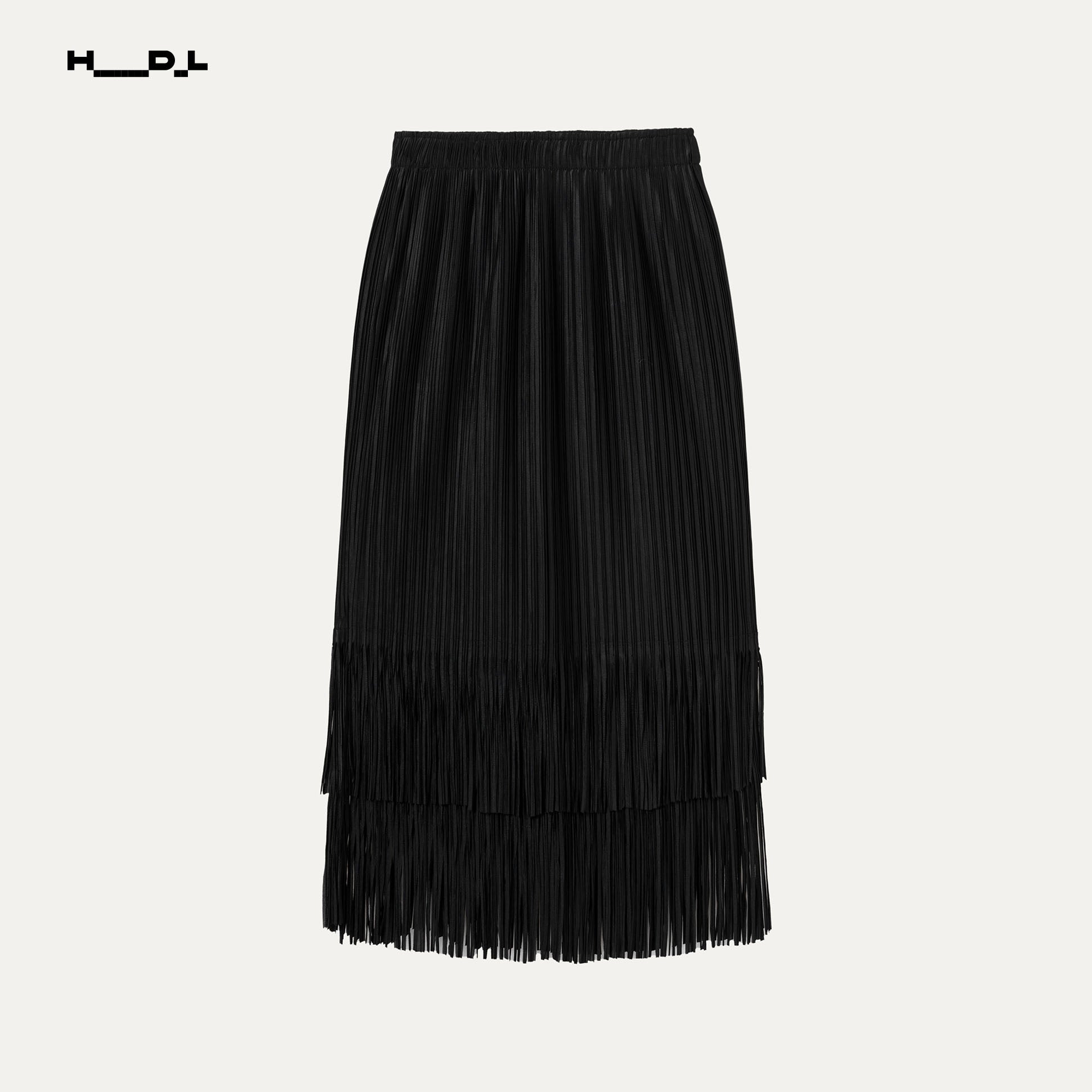 Pleated Fringe Skirt