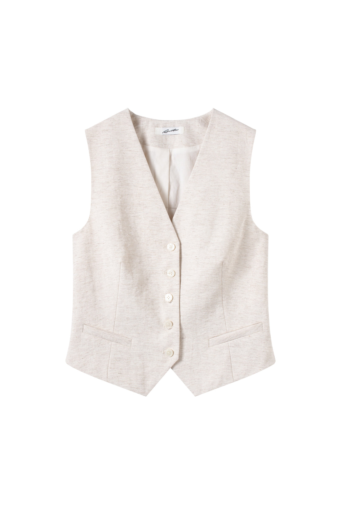 The Louise Linen-Blend Tailored Vest
