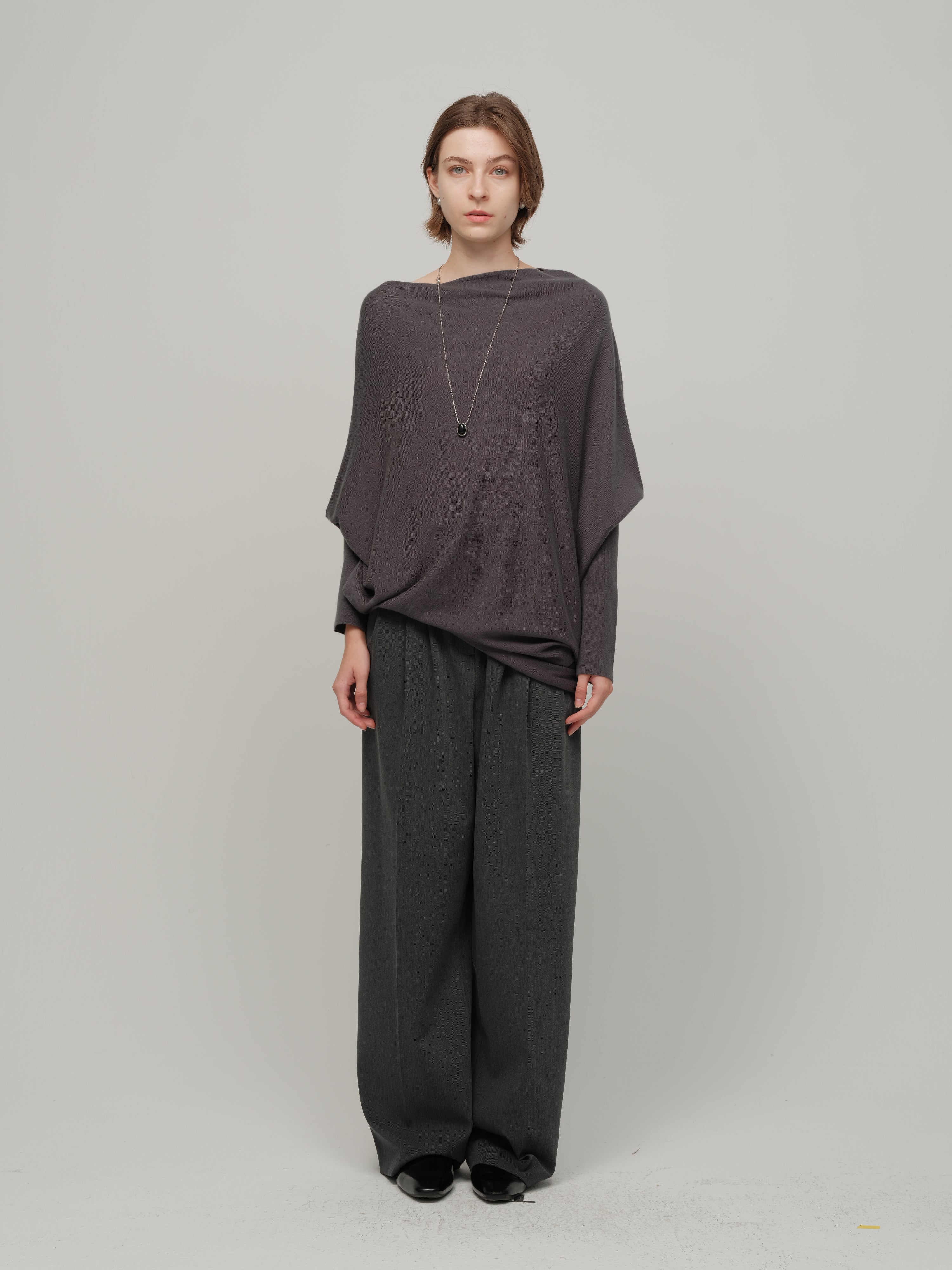 HDL Paire Flamma Draped Asymmetric Off-Shoulder Top