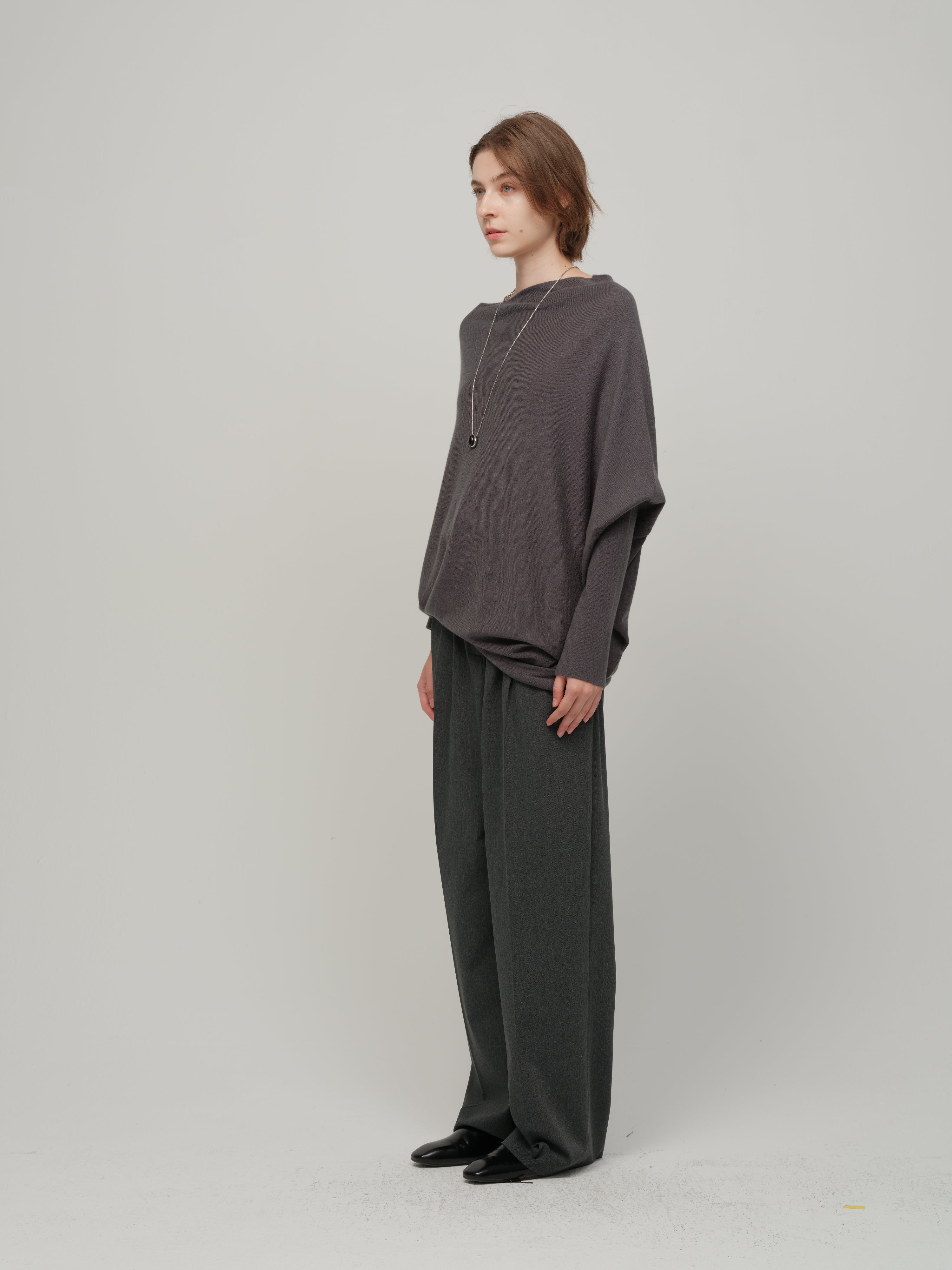 HDL Paire Flamma Draped Asymmetric Off-Shoulder Top