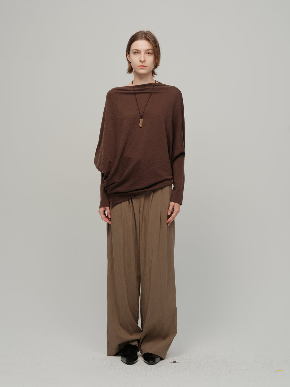 HDL Paire Flamma Draped Asymmetric Off-Shoulder Top