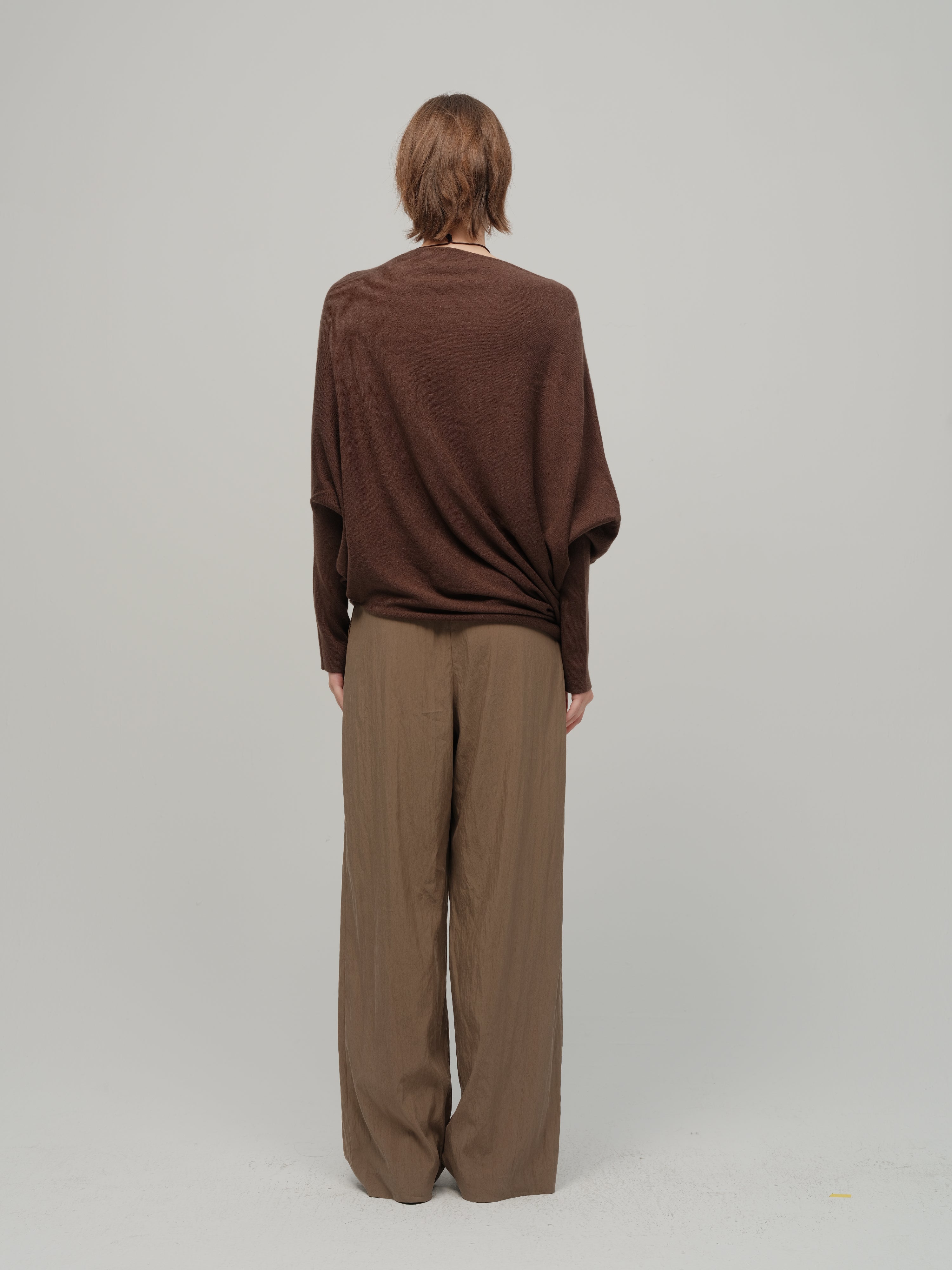 HDL Paire Flamma Draped Asymmetric Off-Shoulder Top