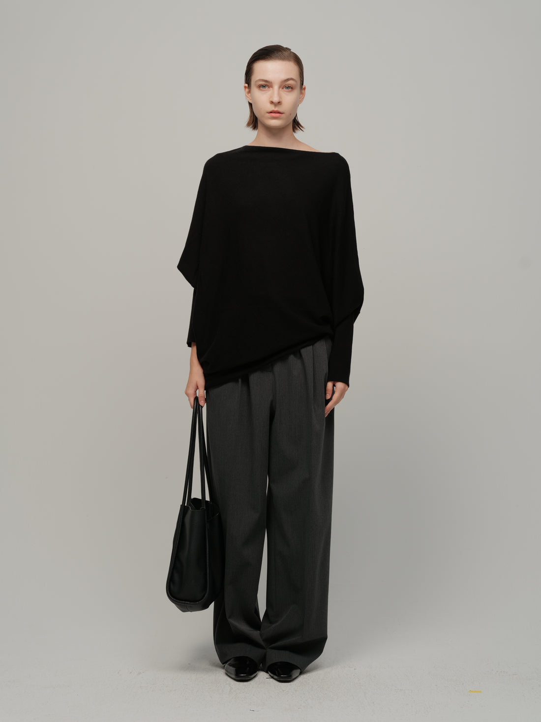 HDL Paire Flamma Draped Asymmetric Off-Shoulder Top