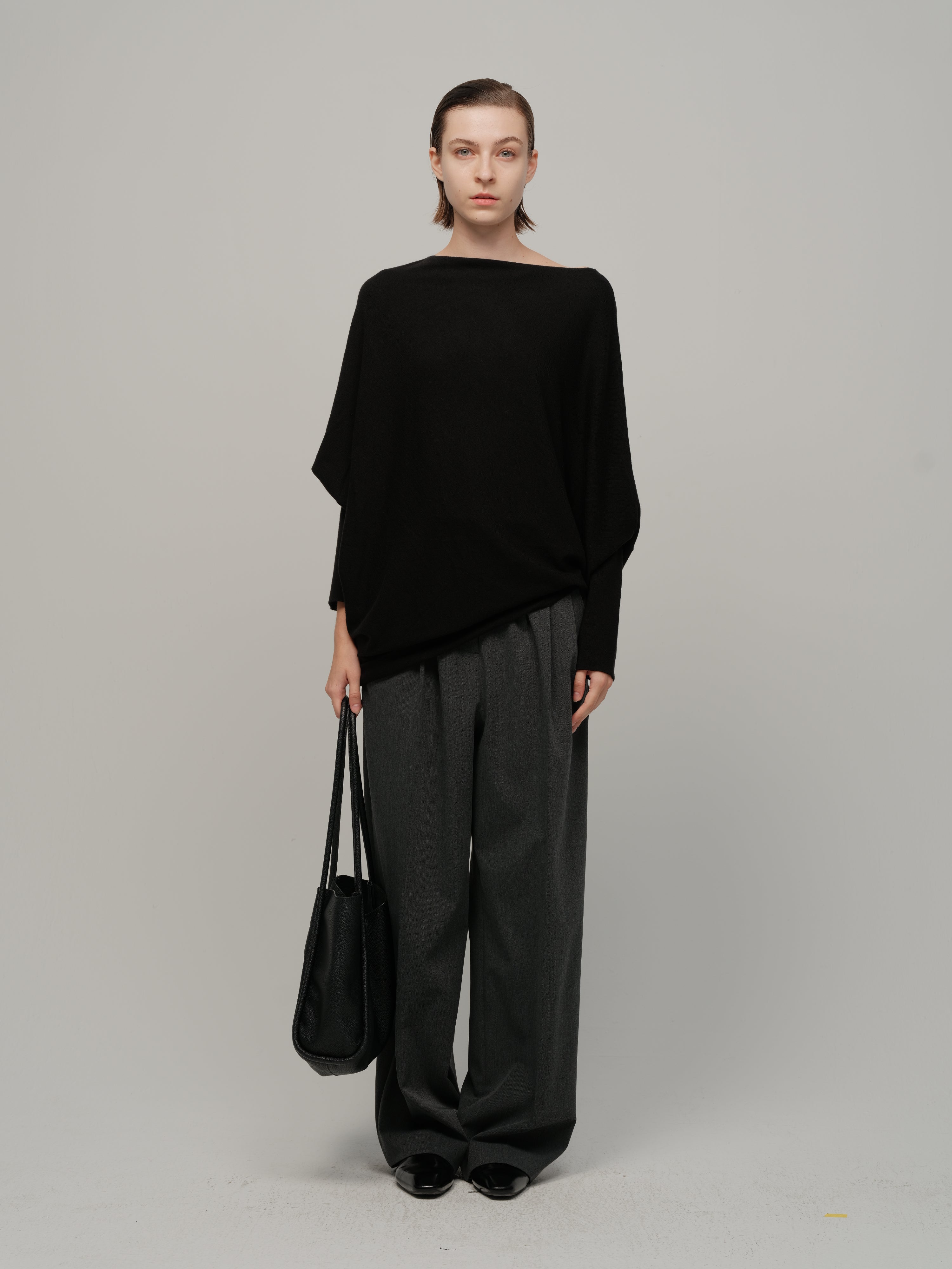 HDL Paire Flamma Draped Asymmetric Off-Shoulder Top
