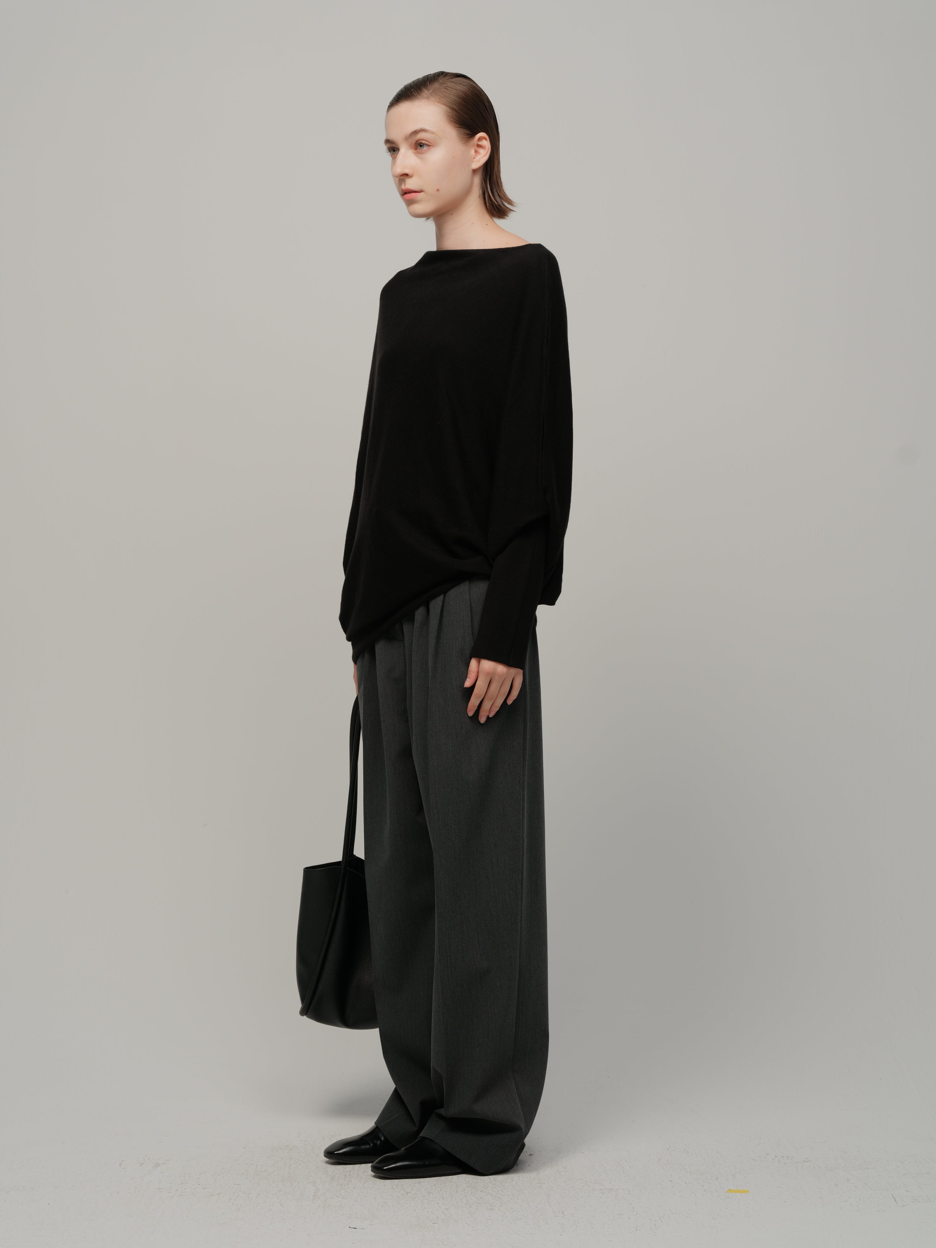 HDL Paire Flamma Draped Asymmetric Off-Shoulder Top