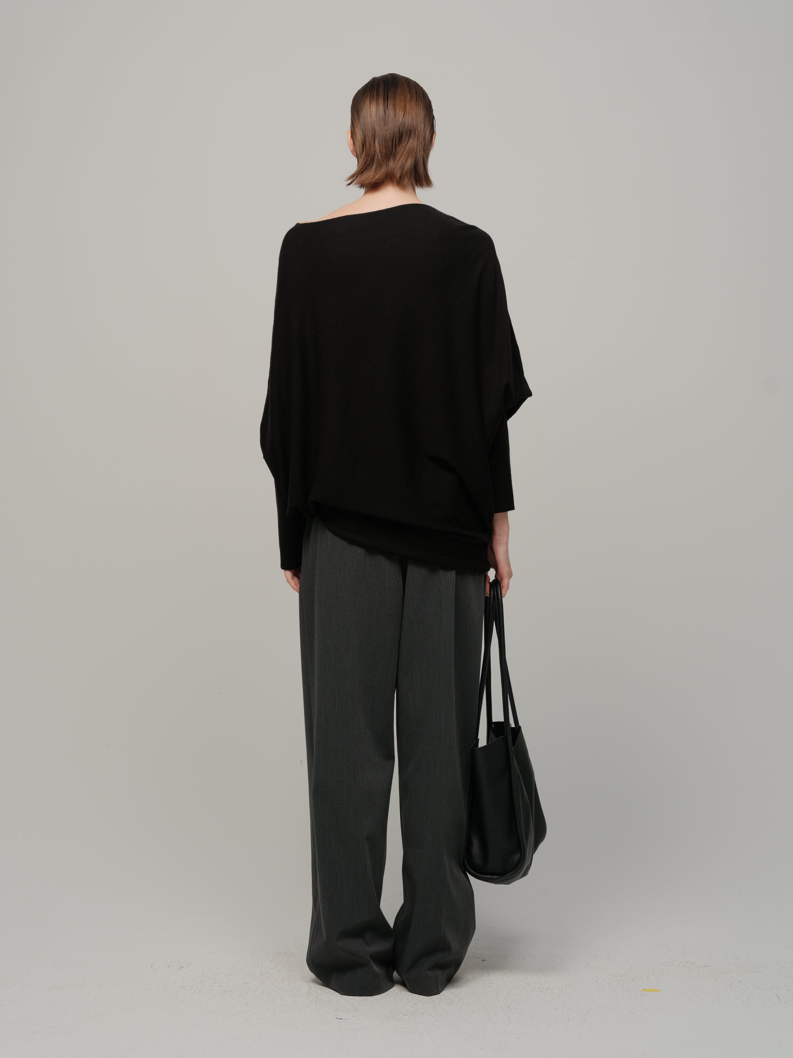 HDL Paire Flamma Draped Asymmetric Off-Shoulder Top