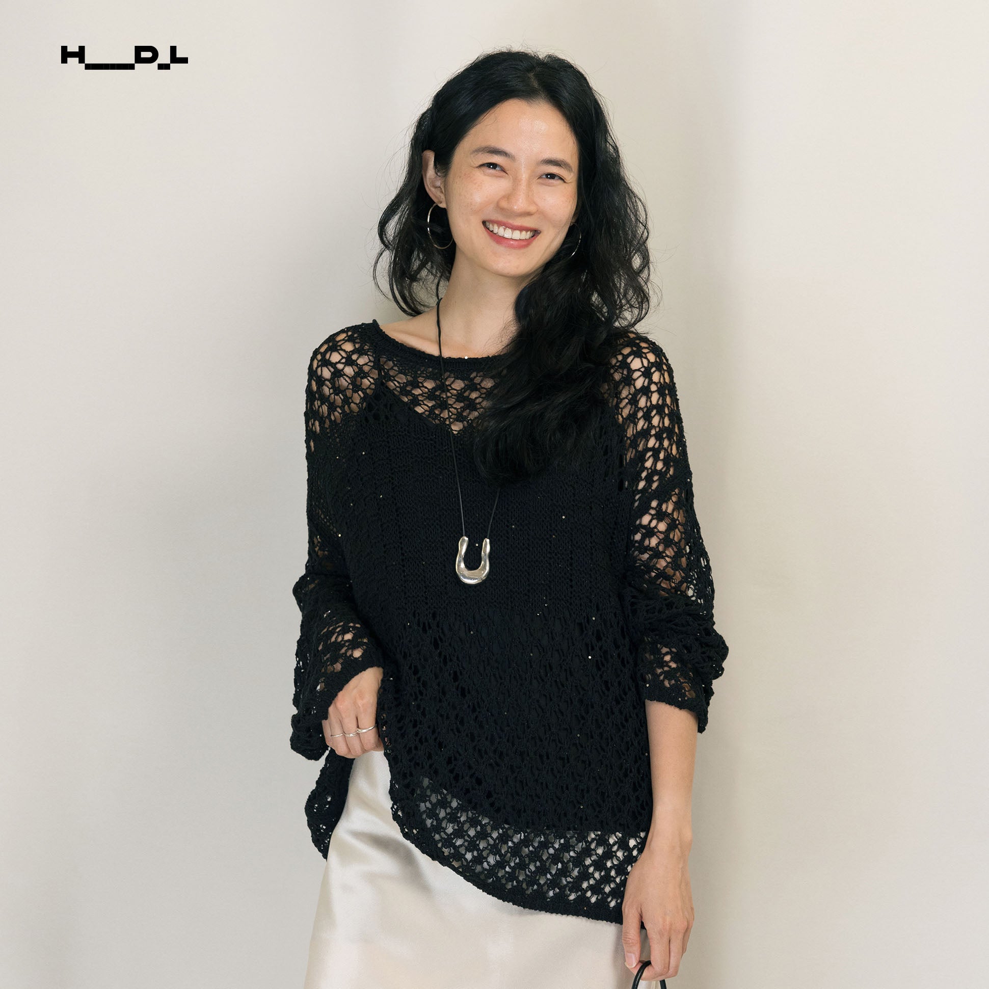 Openwork Long Sleeve Sweater