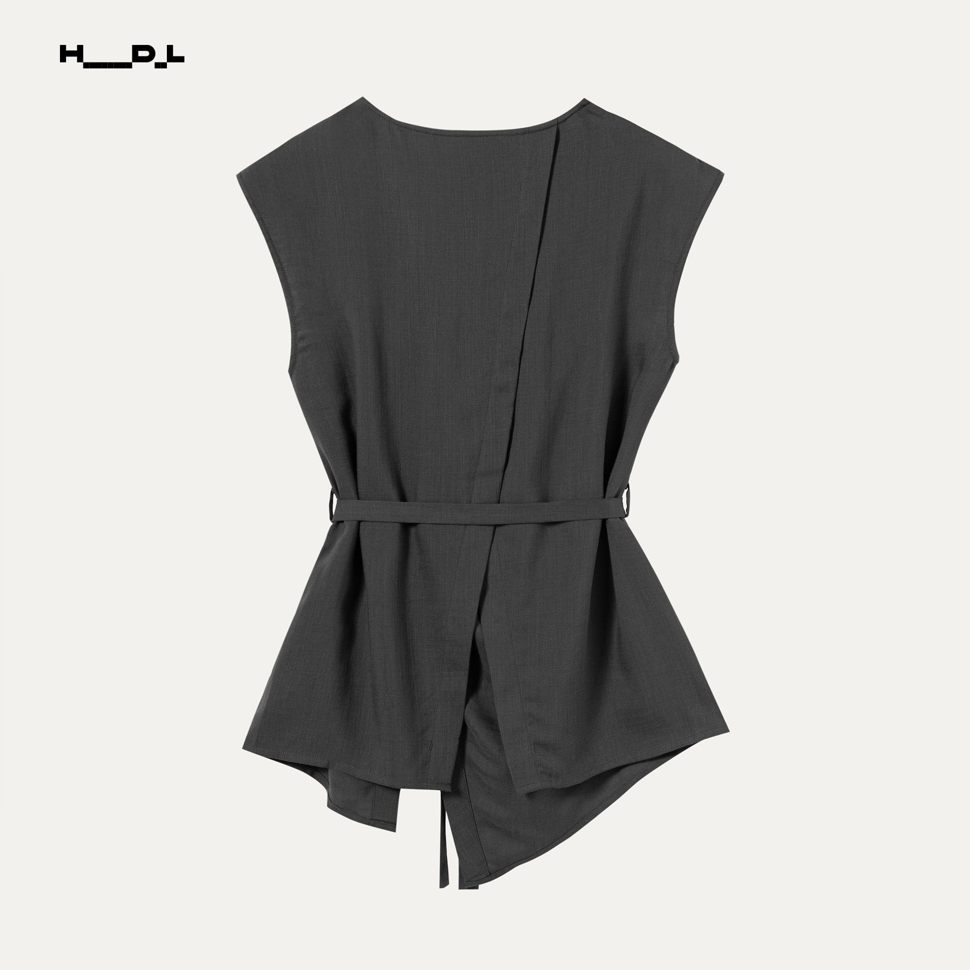 Draped Neck Tencel Blouse