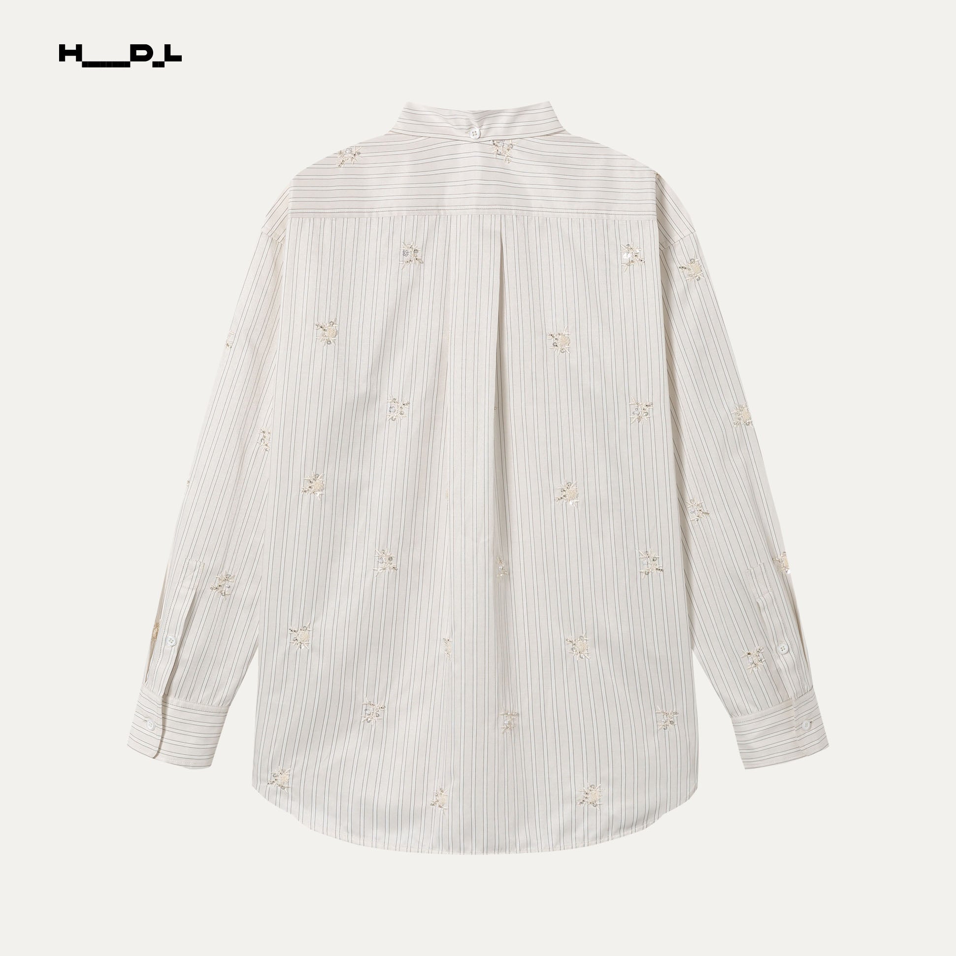 Stripe Detachable Tie Shirt