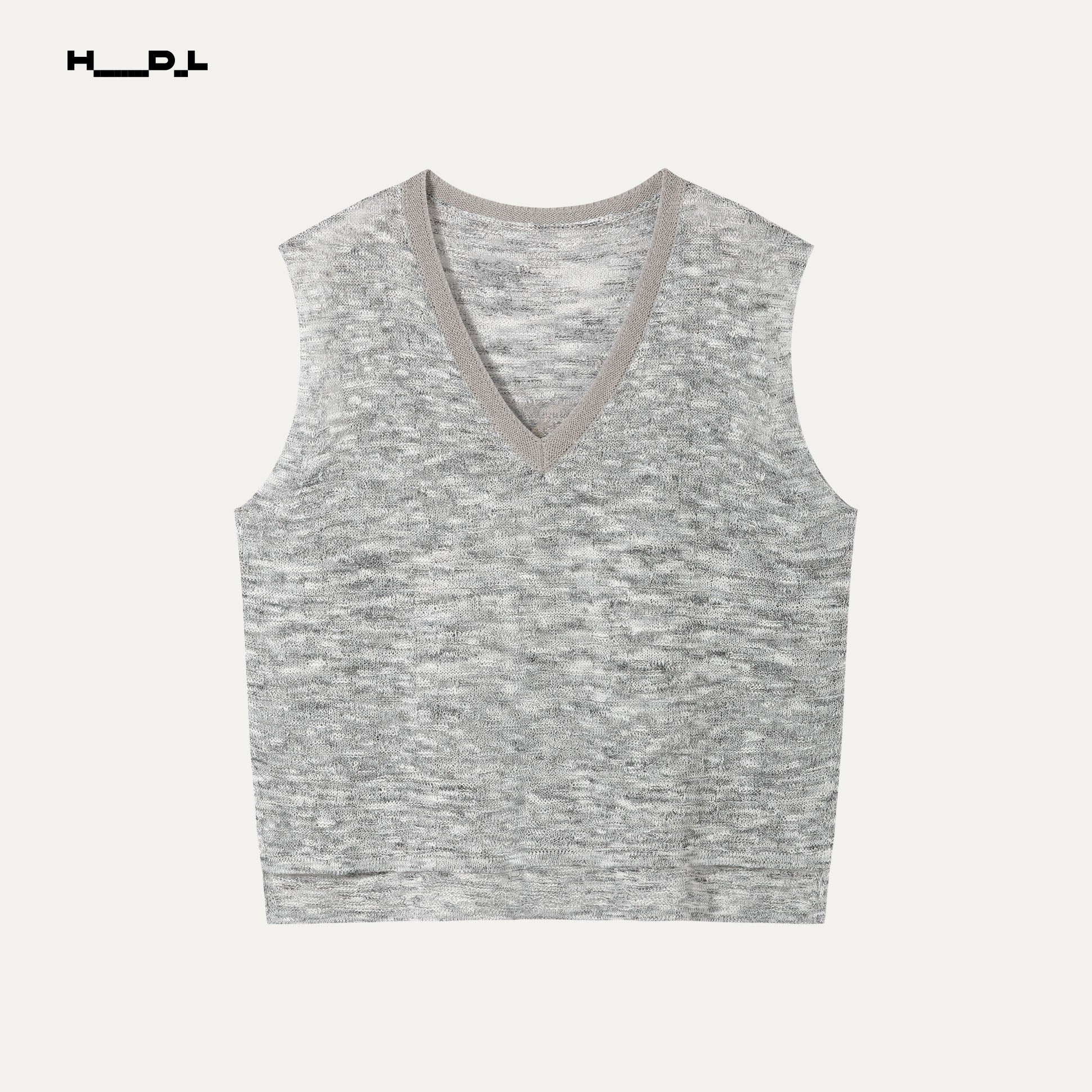 Classic Style Fancy Yarn Knit Vest