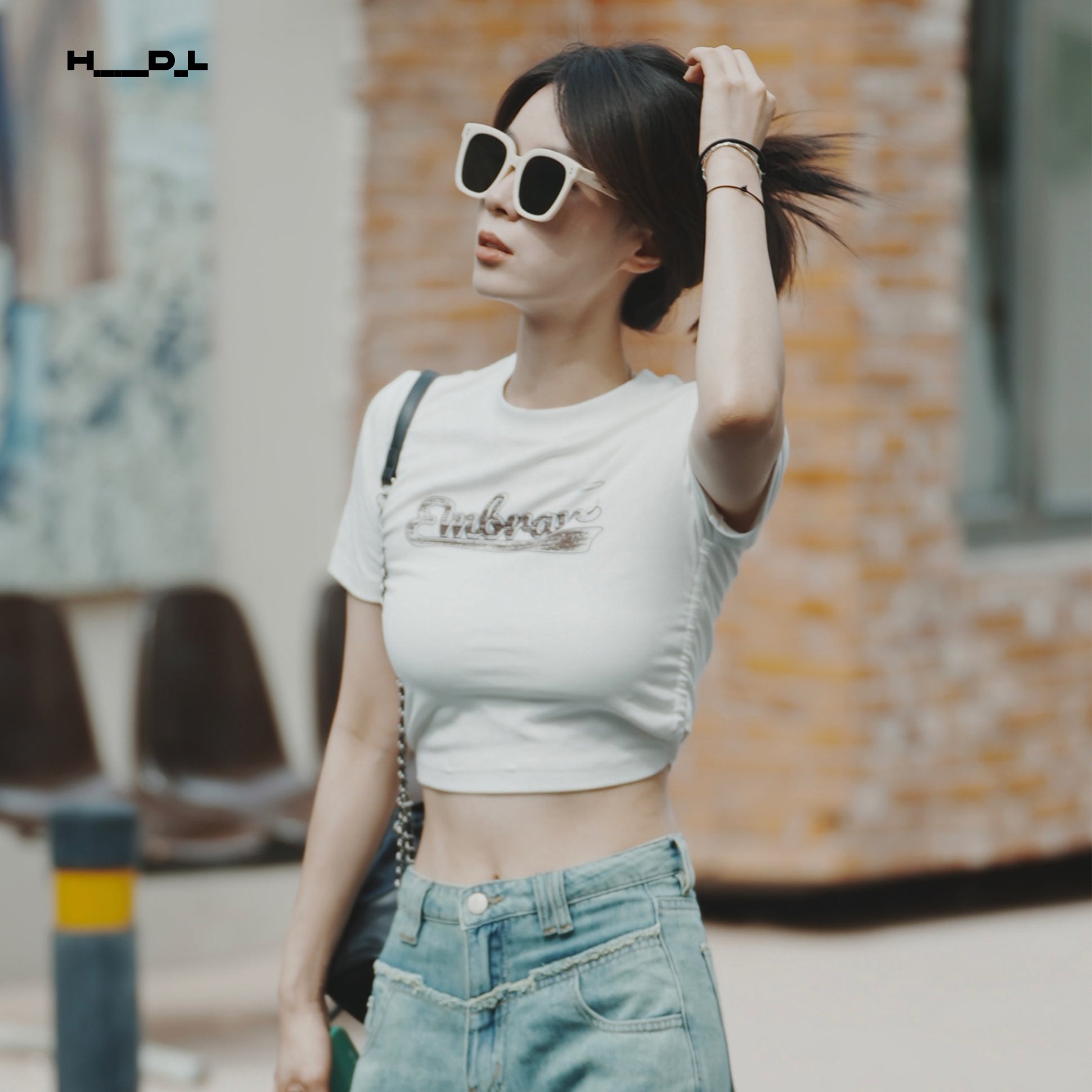Back Tie Waist Cropped T-Shirt