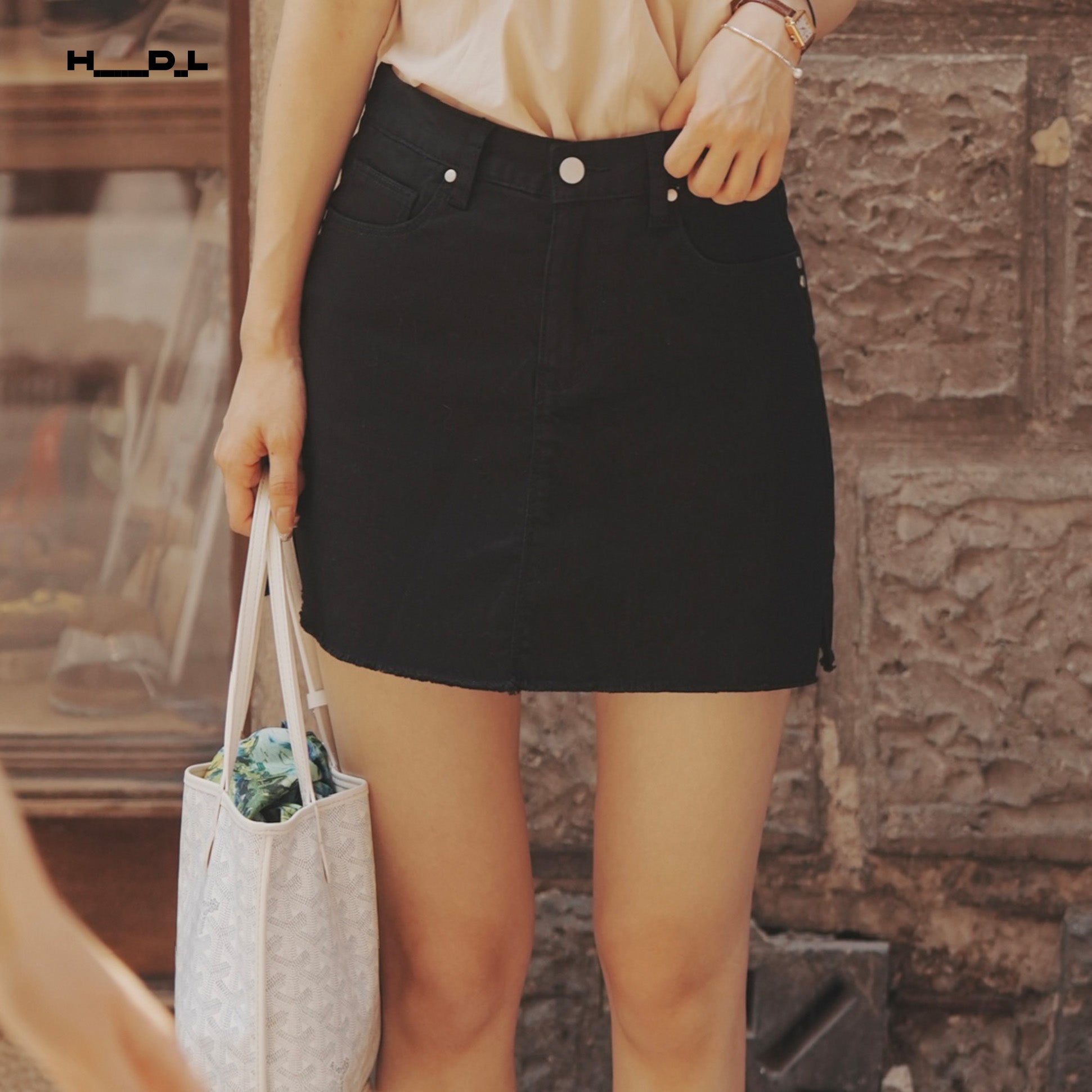 White Denim shorts