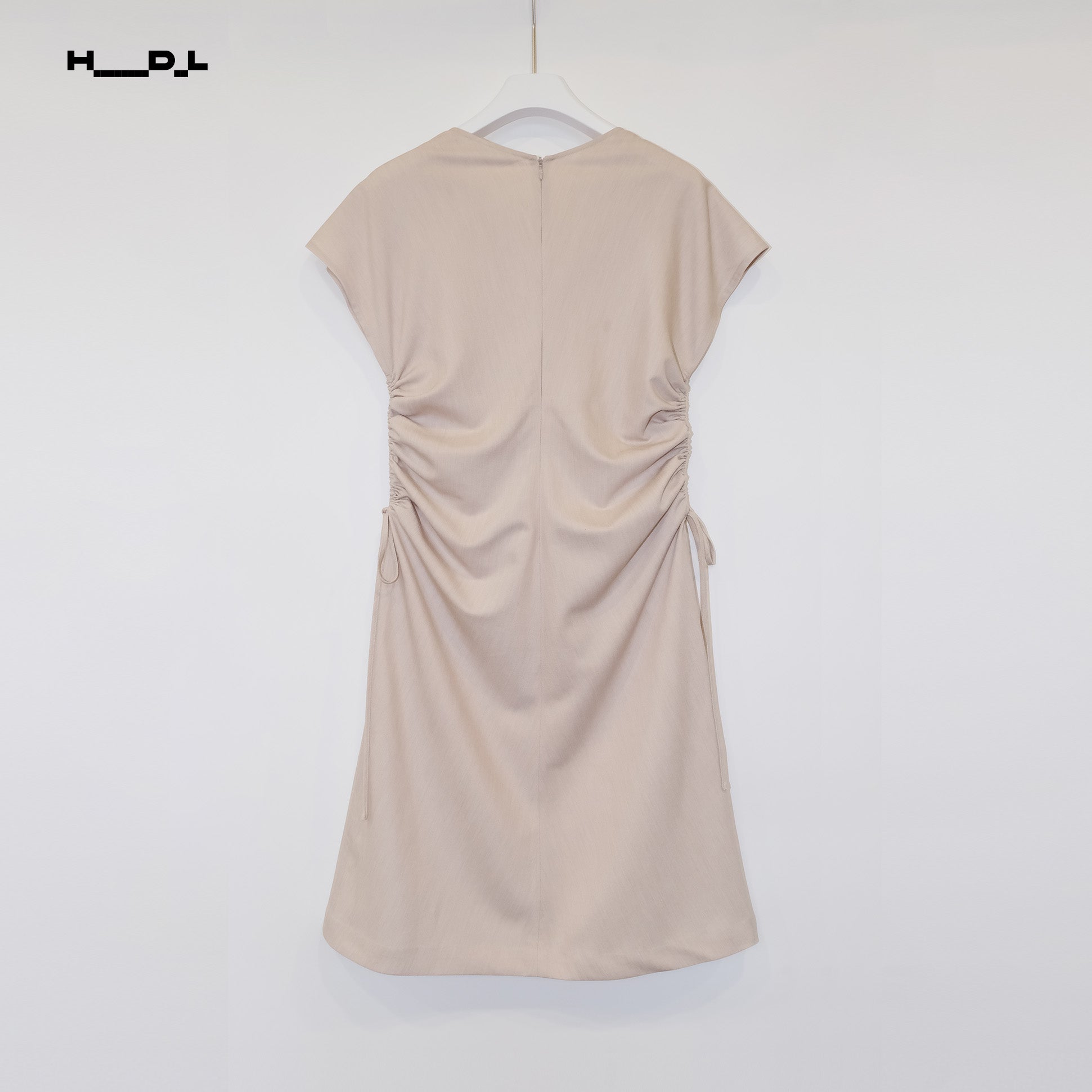 Waist-Gathered Tencel Acetate Dress