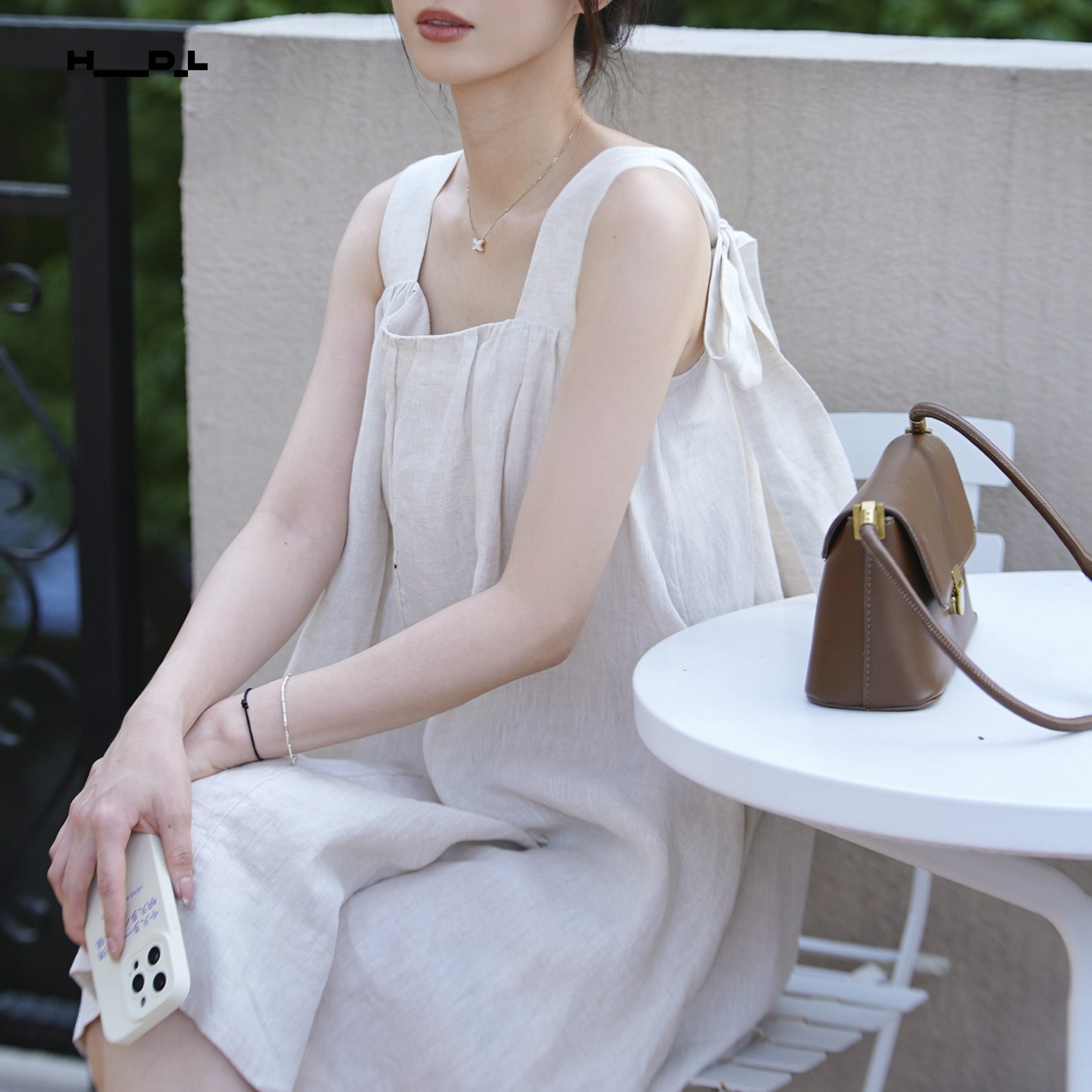 Linen Pinafore A-Line Dress