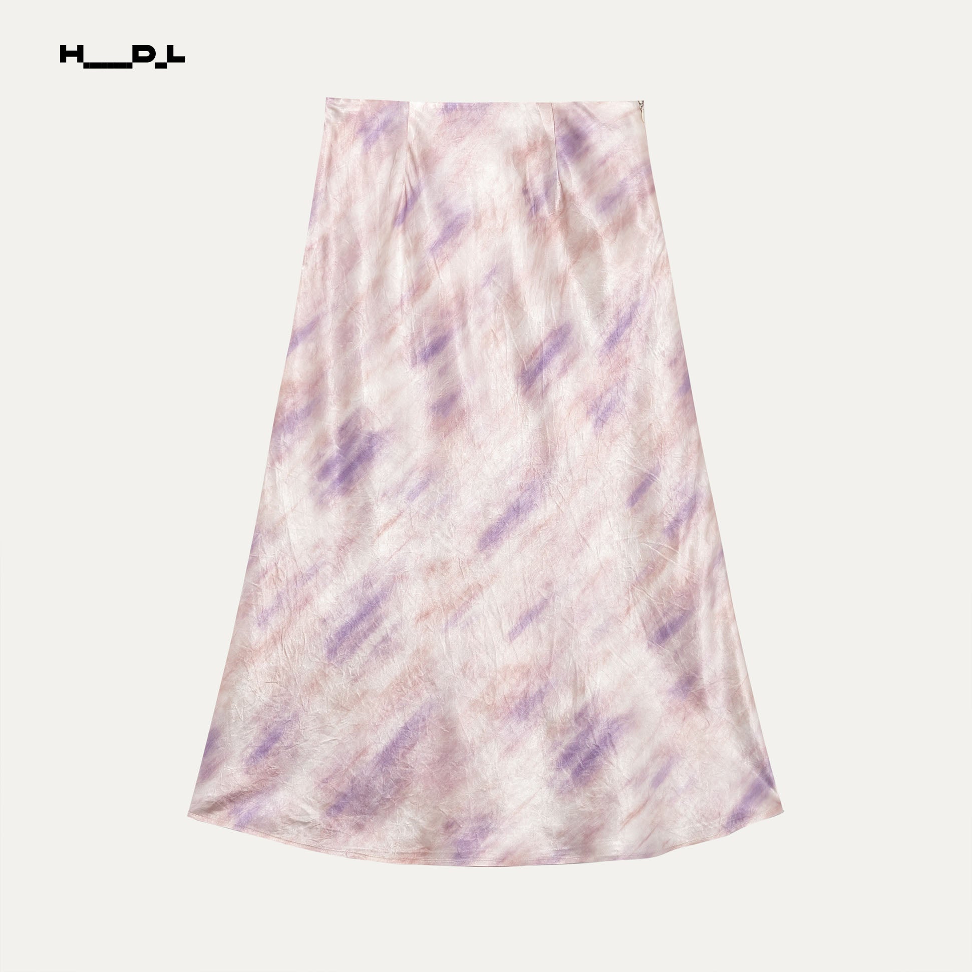 Acetate Gradient Fishtail Midi Skirt