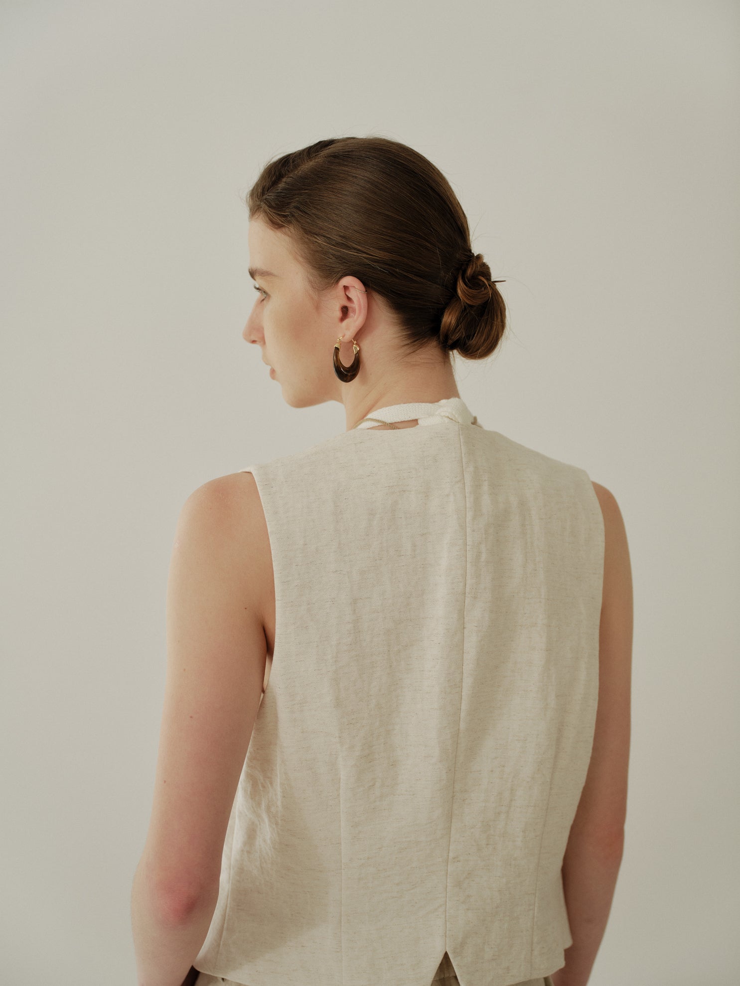 The Louise Linen-Blend Tailored Vest