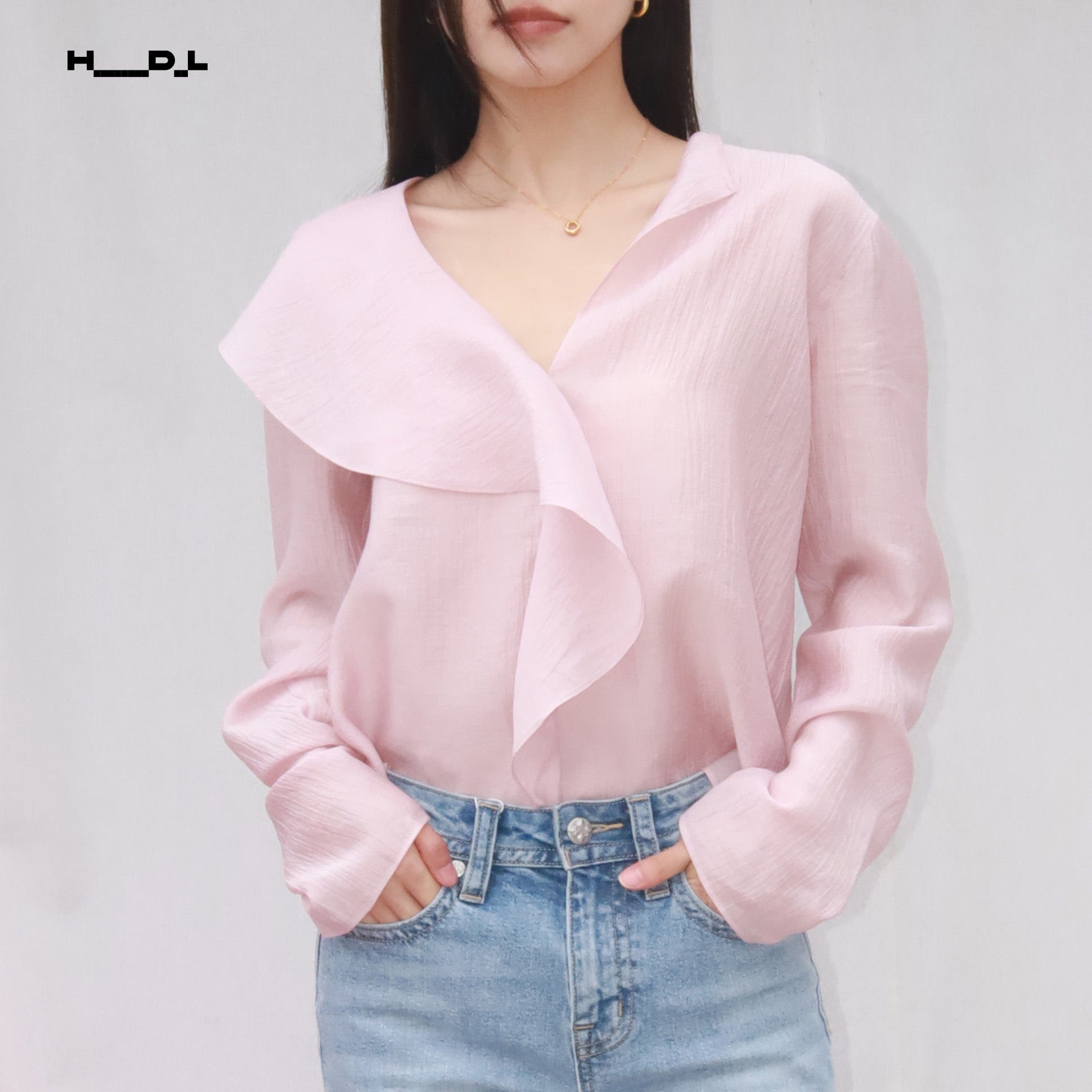 Ruffle V-Neck Shirt