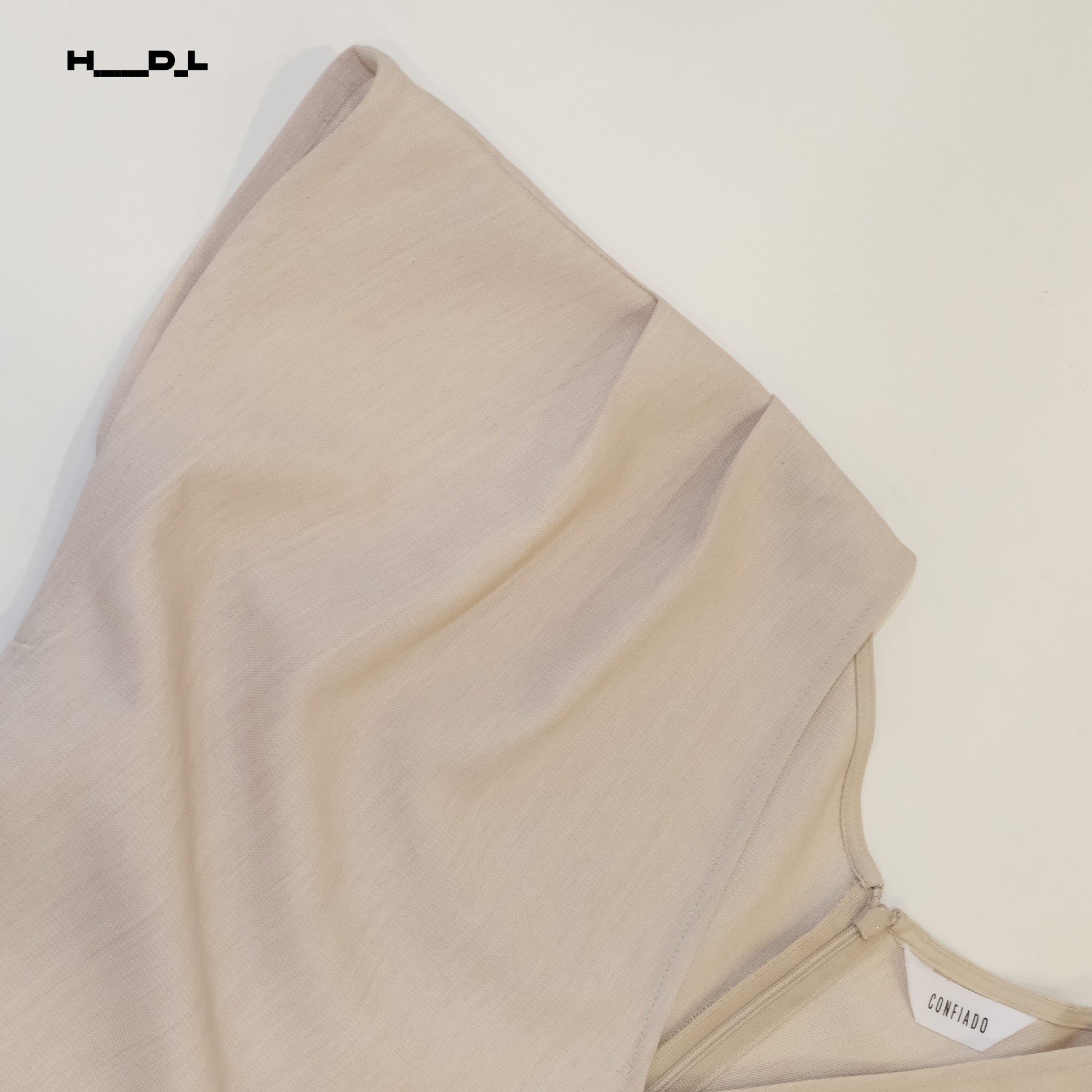 Waist-Gathered Tencel Acetate Dress