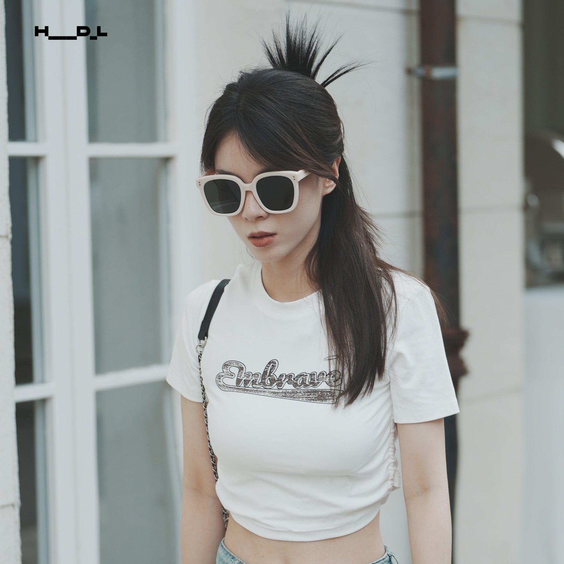 Back Tie Waist Cropped T-Shirt