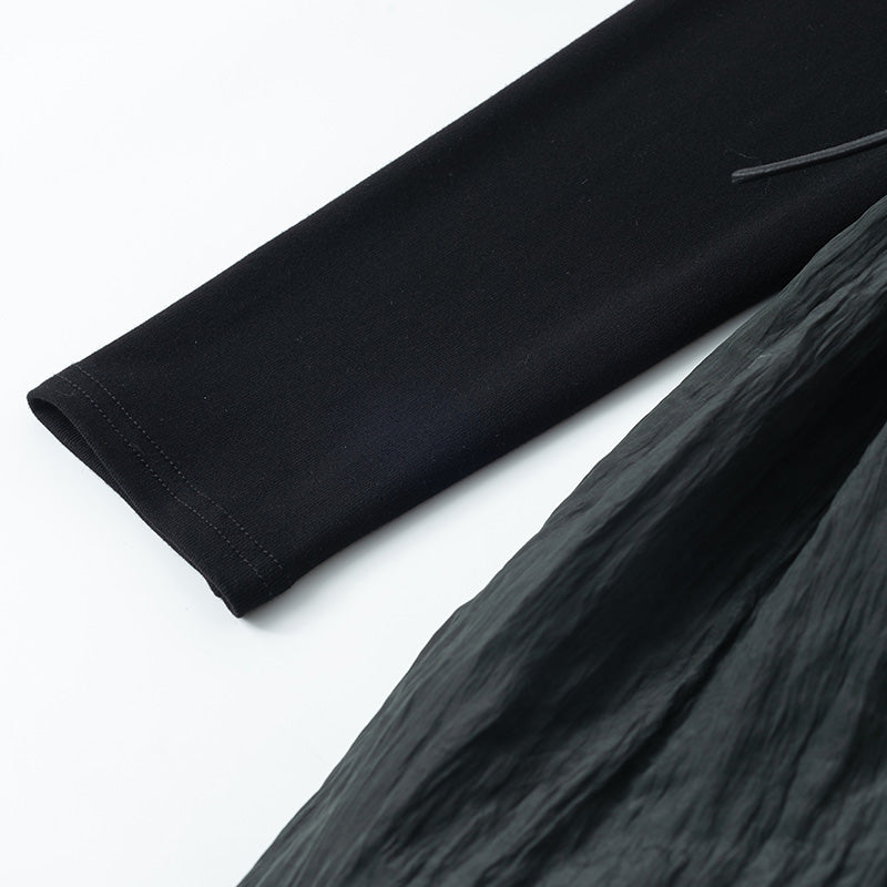 High-Waisted H-Silhouette Drawstring Dress