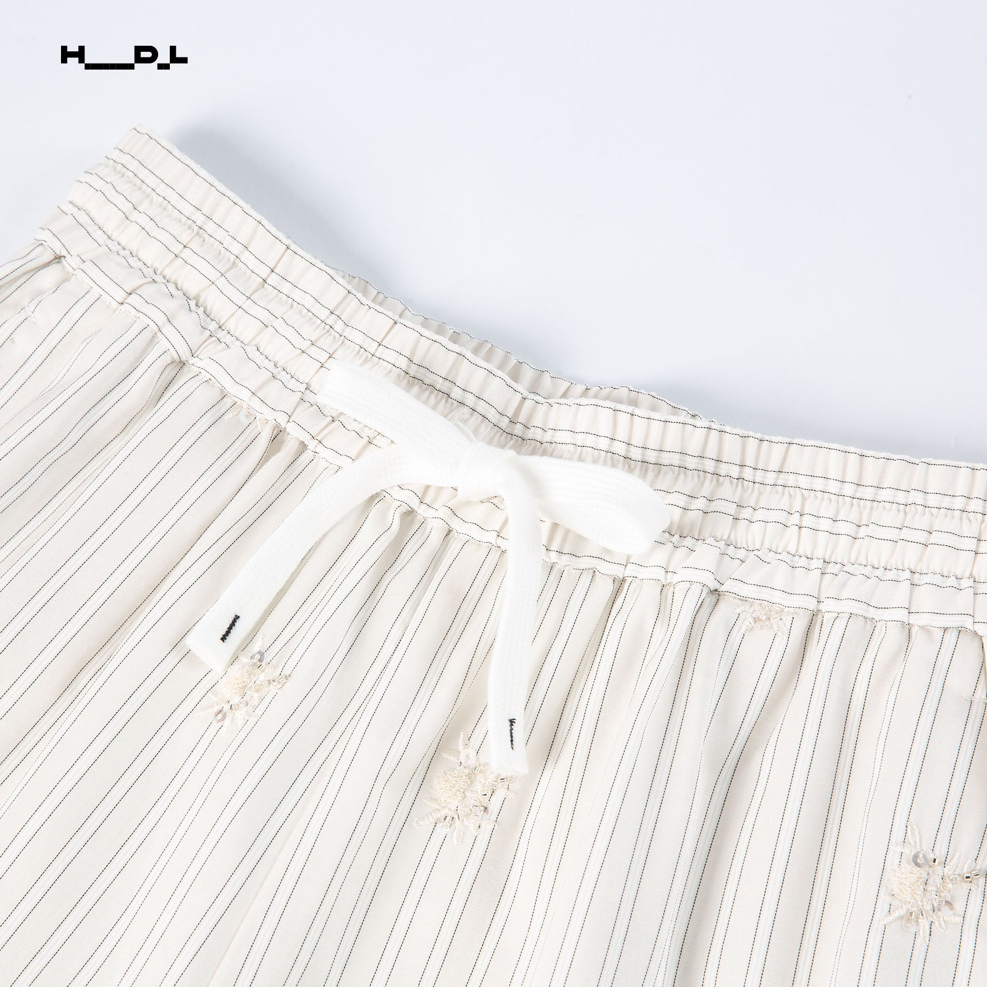 Stripe Embroidered Shorts