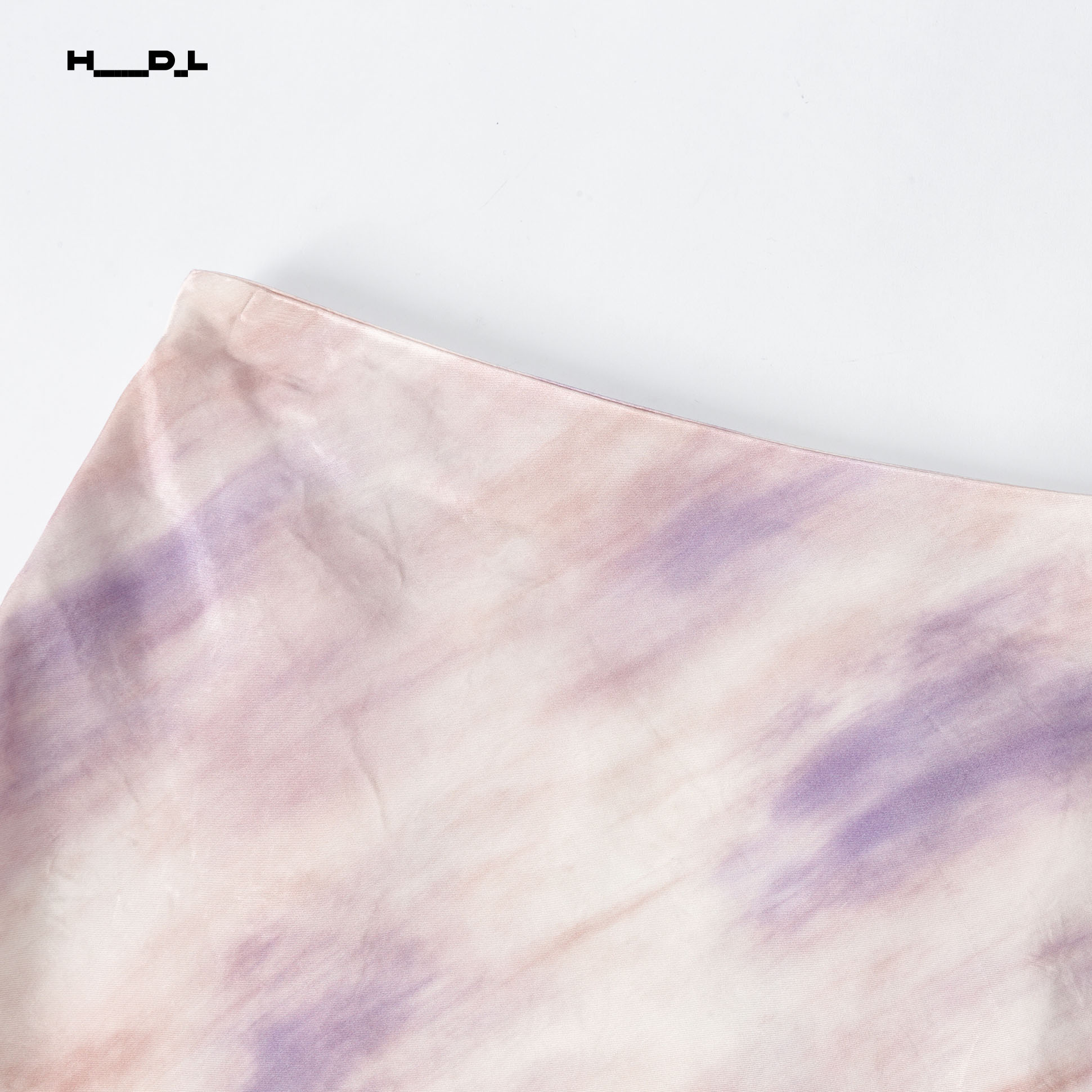 Acetate Gradient Fishtail Midi Skirt