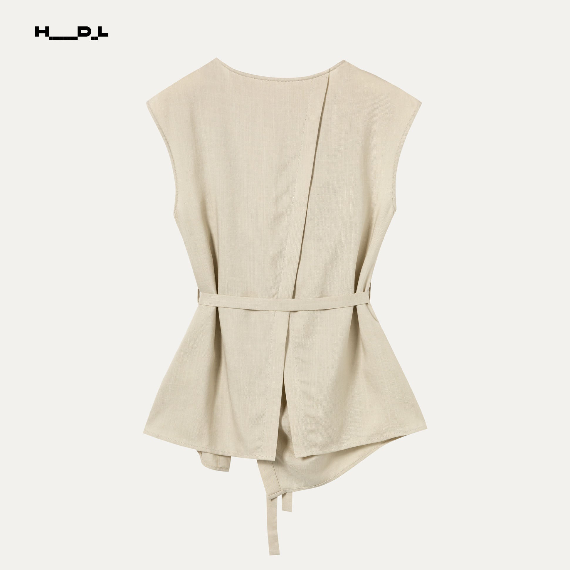 Draped Neck Tencel Blouse