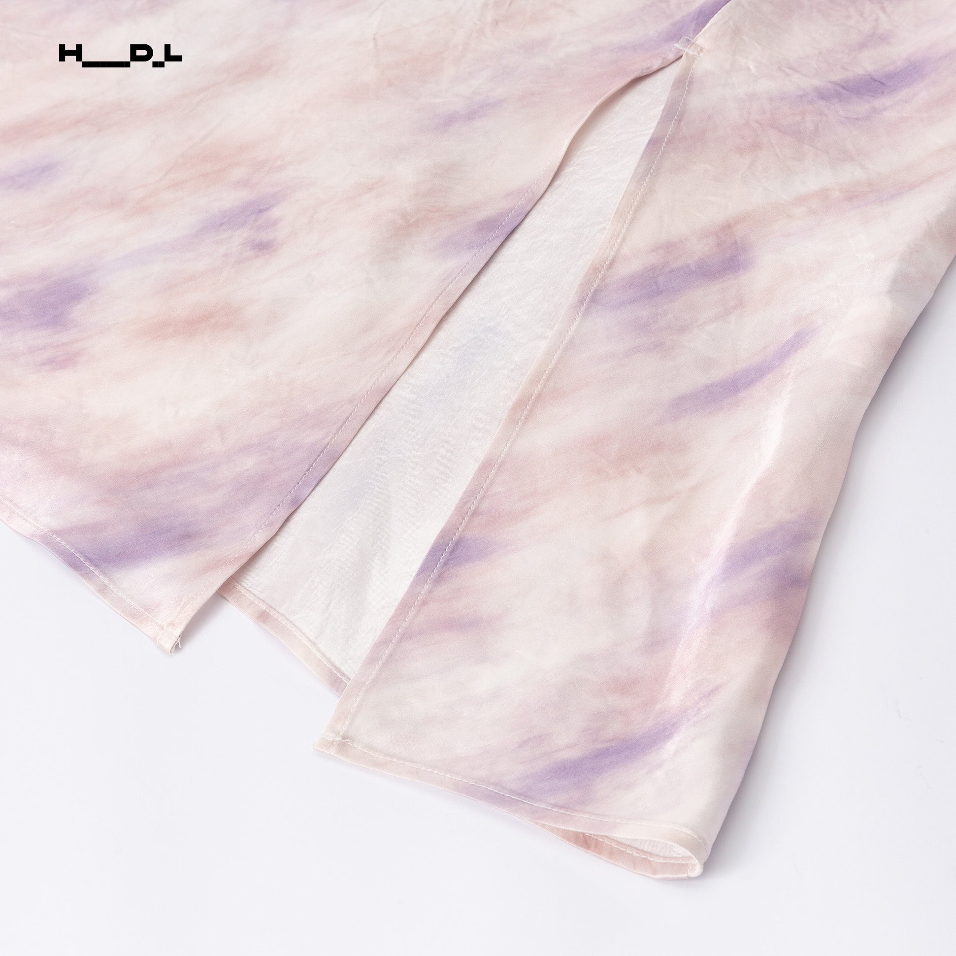 Gradient Vacation Print Acetate Dress