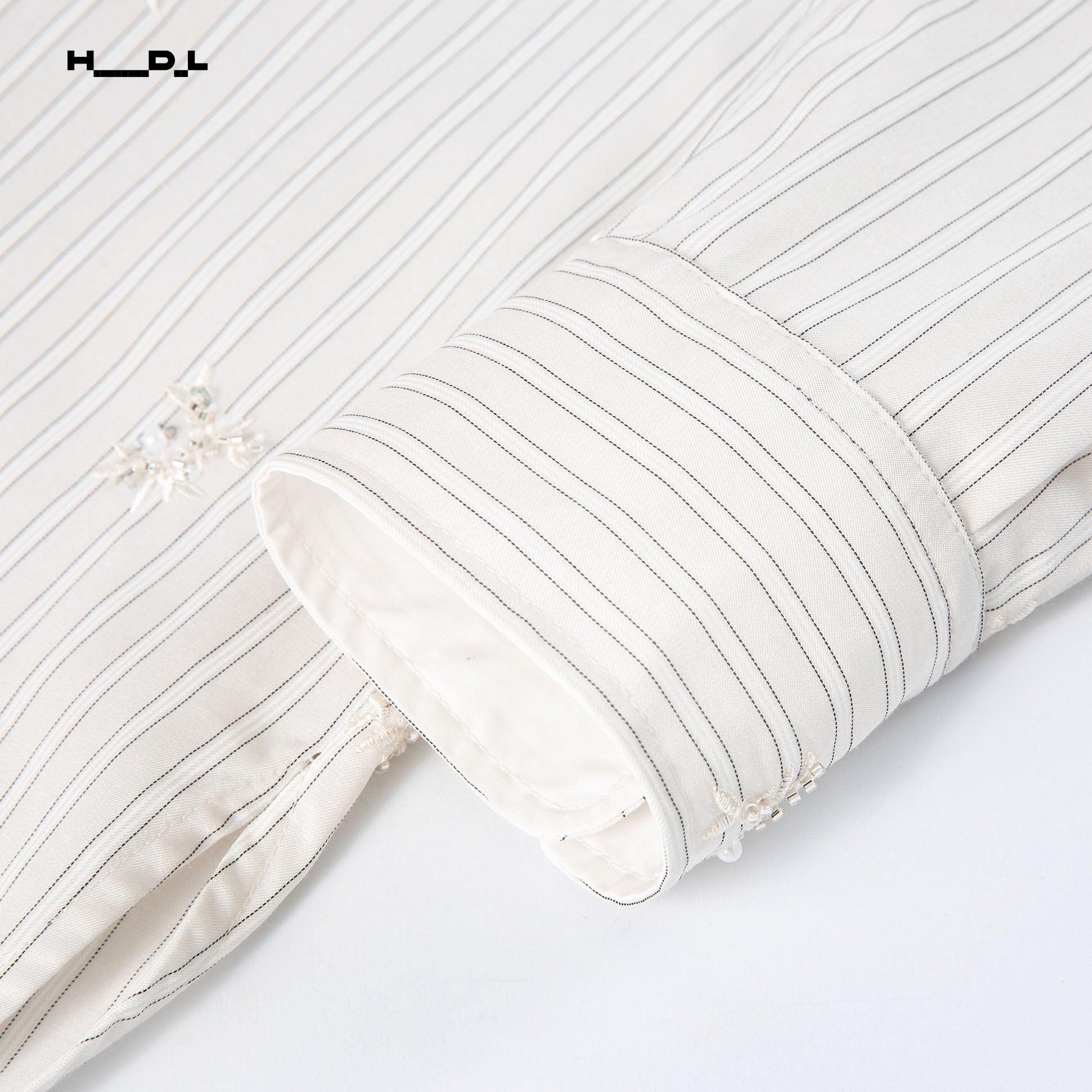 Stripe Detachable Tie Shirt