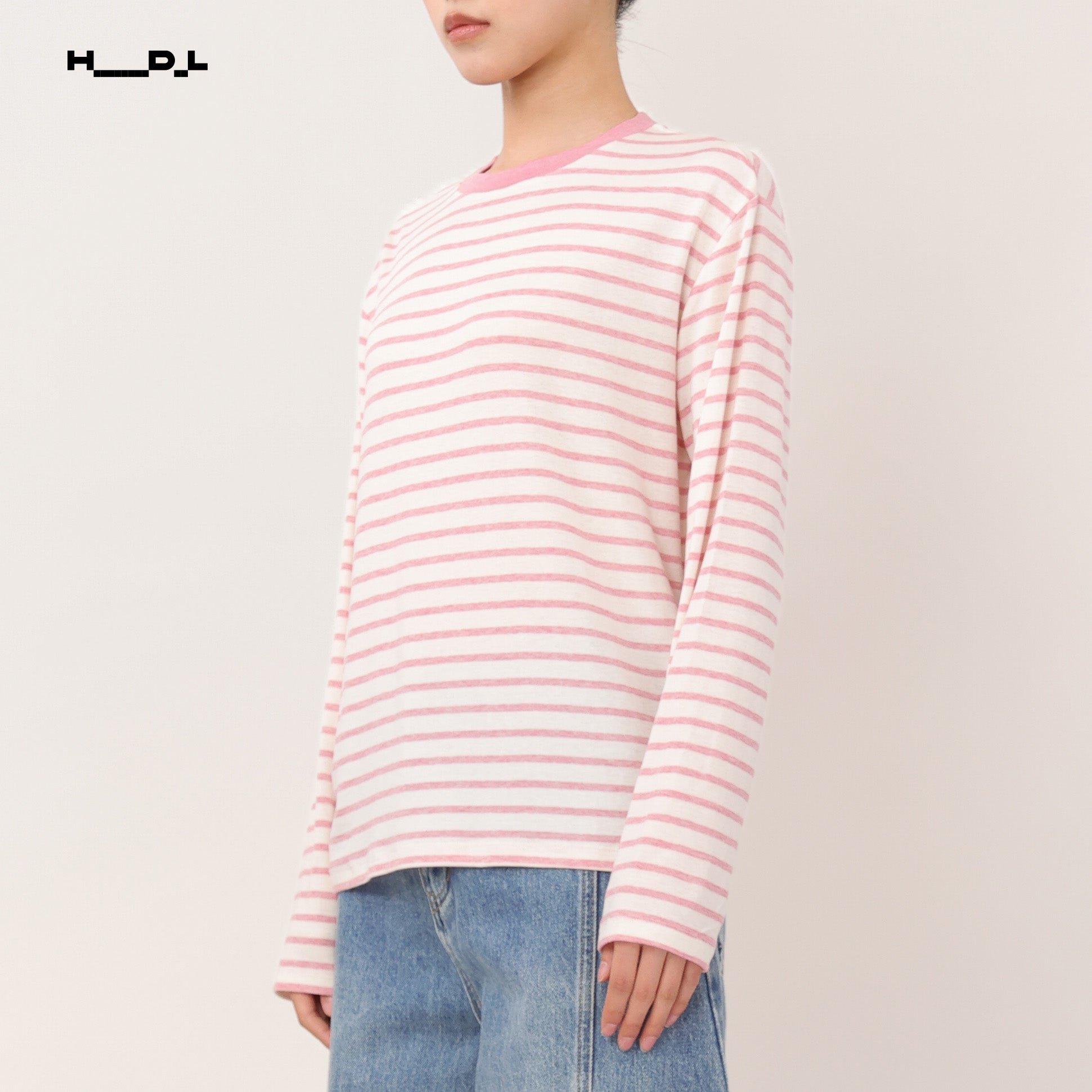 Lyocel-Wool Stripe T-Shirt