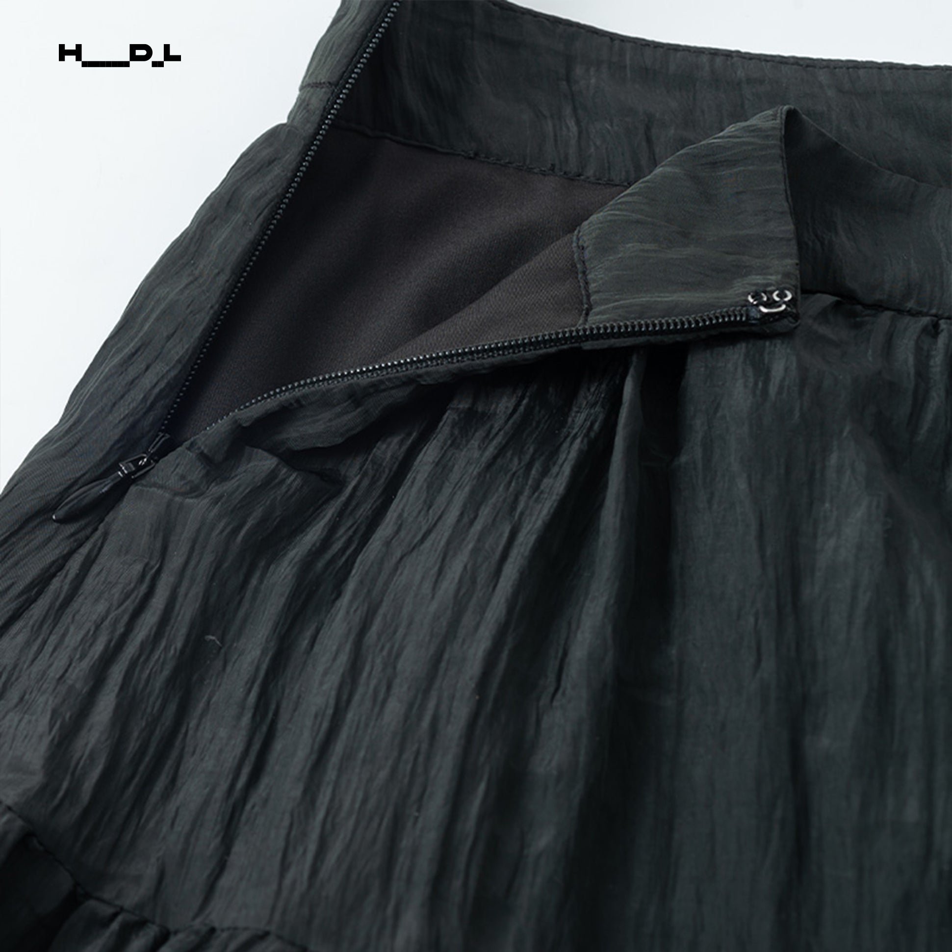 A-Line Wide Hem Elastic Waist Skirt