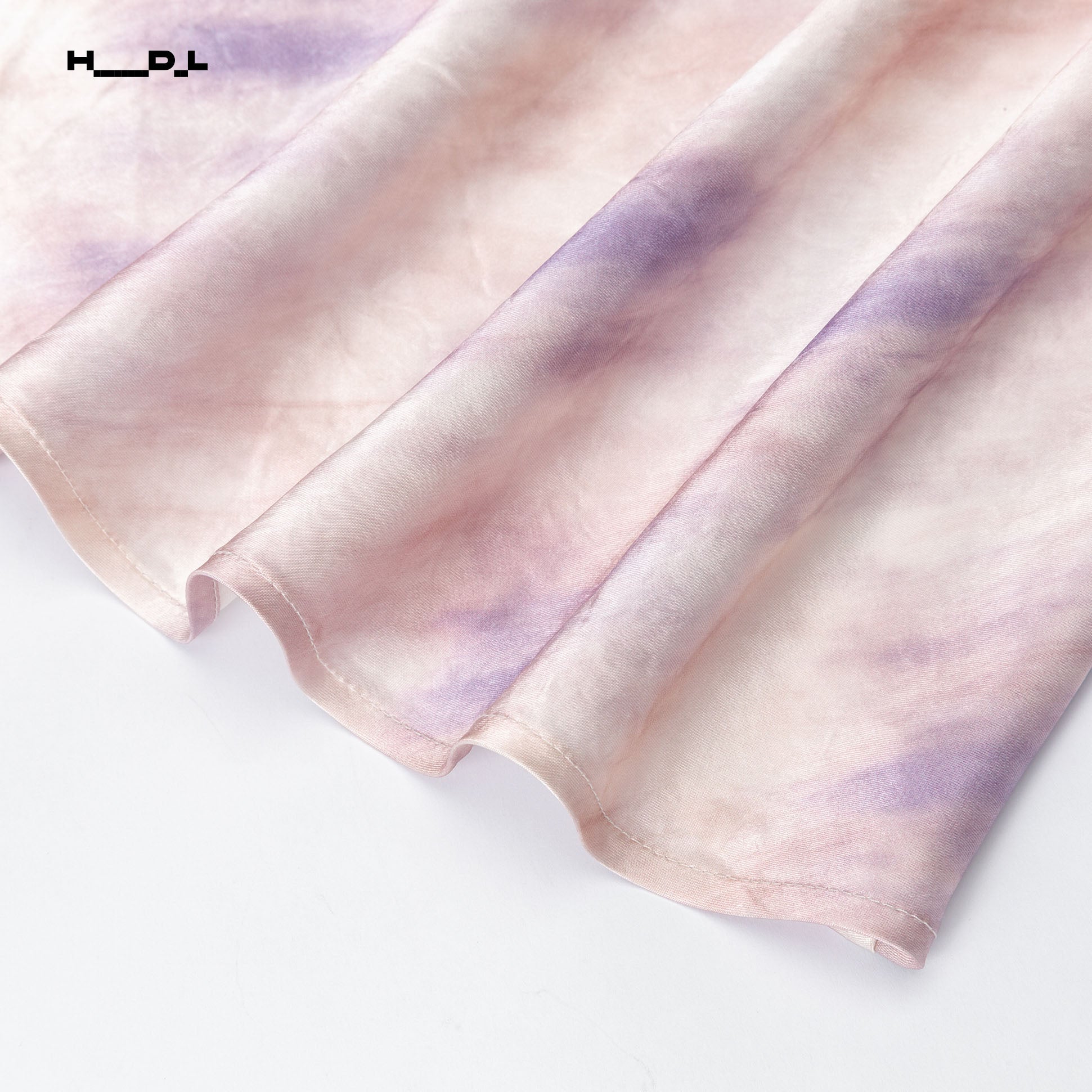 Acetate Gradient Fishtail Midi Skirt