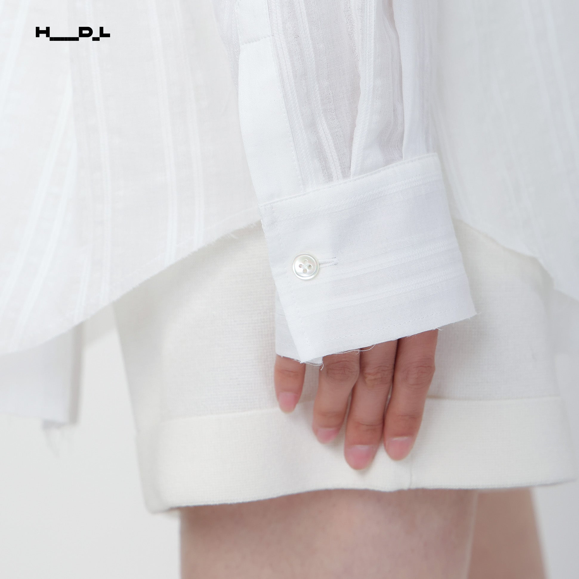 Lapel Collar Jacquard Loose Shirt