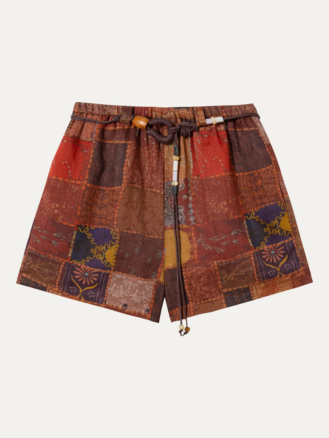 Ramie Pull-On Trousers - 红色
