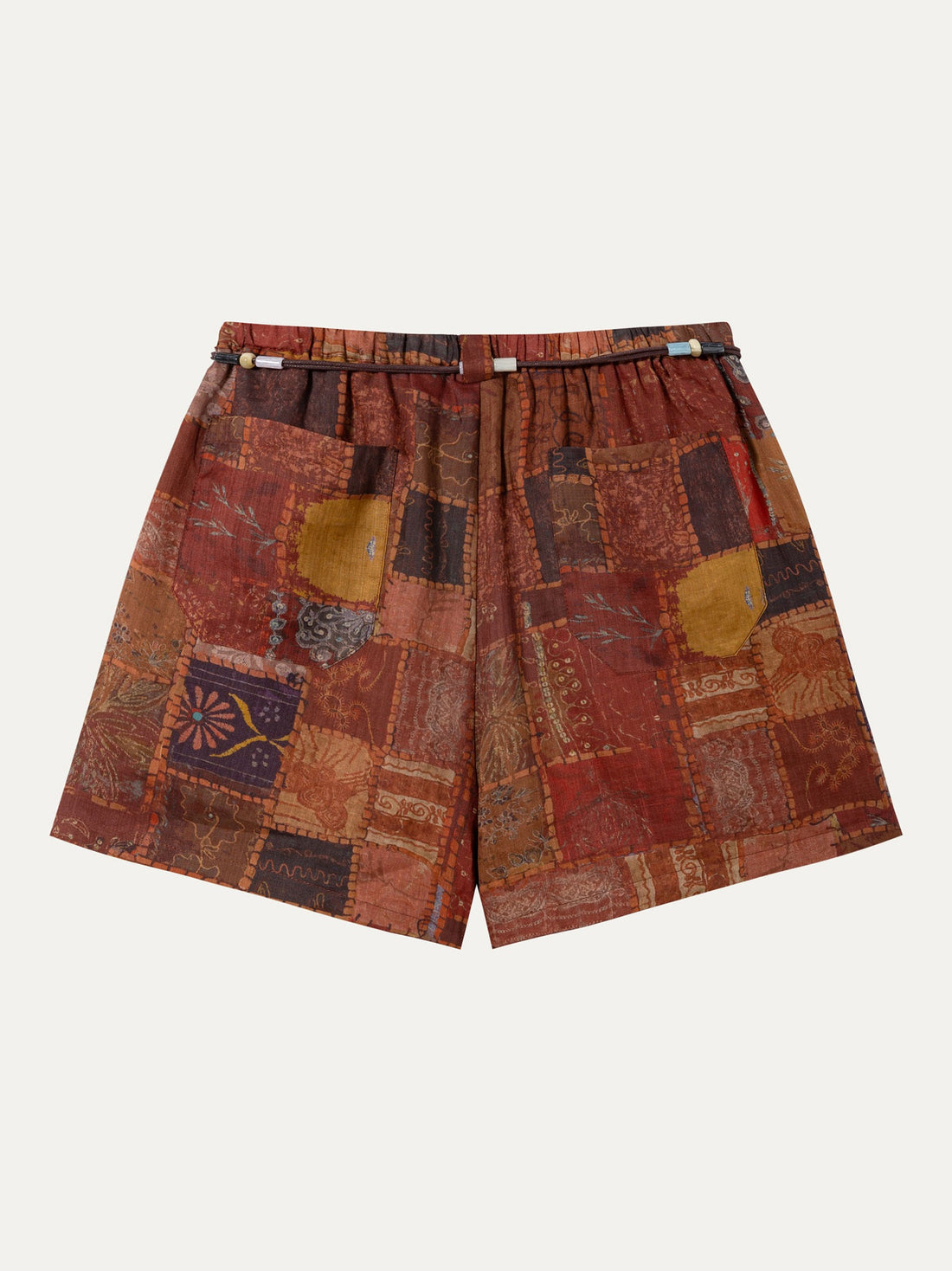 Ramie Pull-On Trousers - 红色