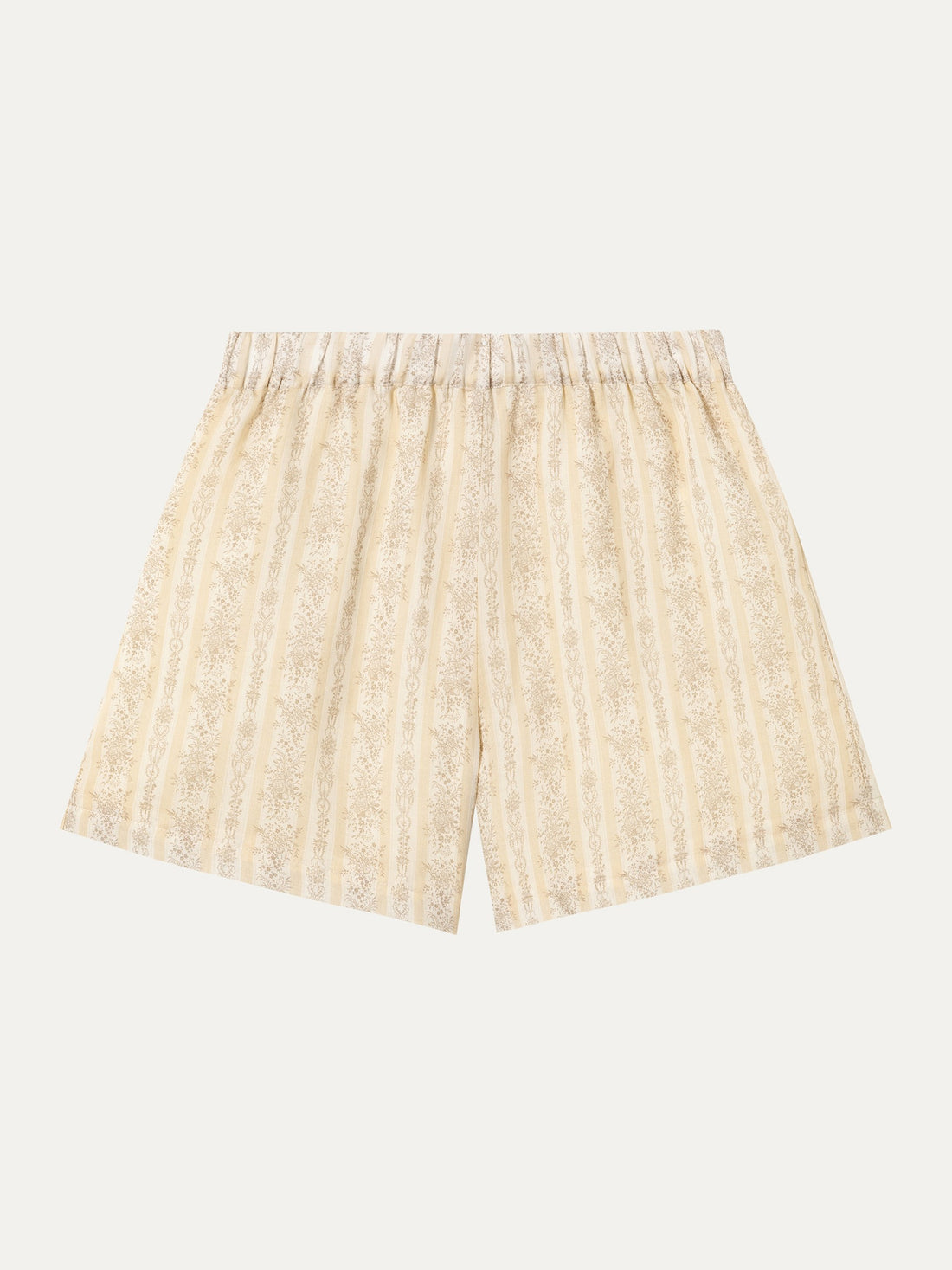 Ramie Embroidered Trousers - 杏色
