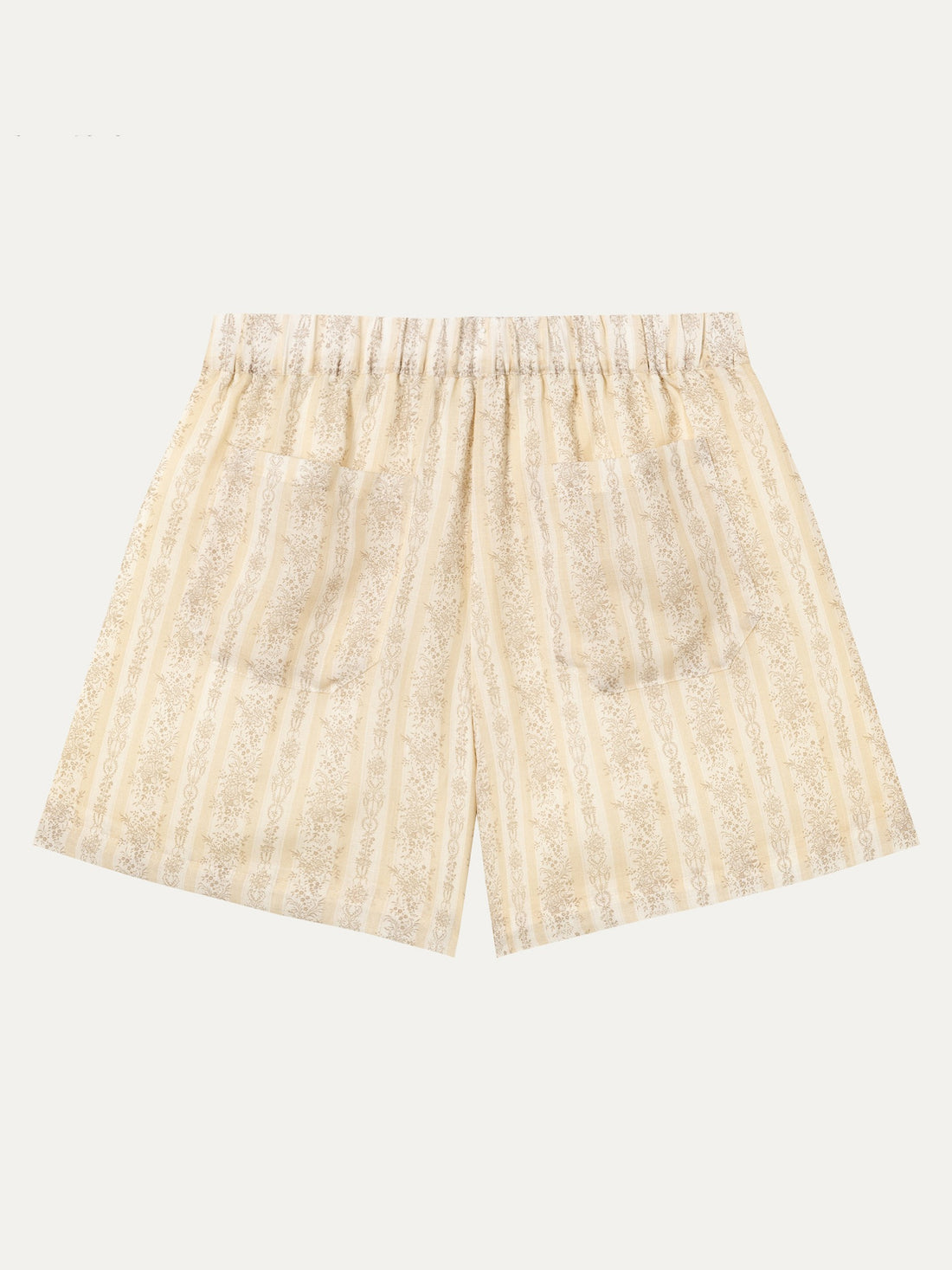 Ramie Embroidered Trousers - 杏色