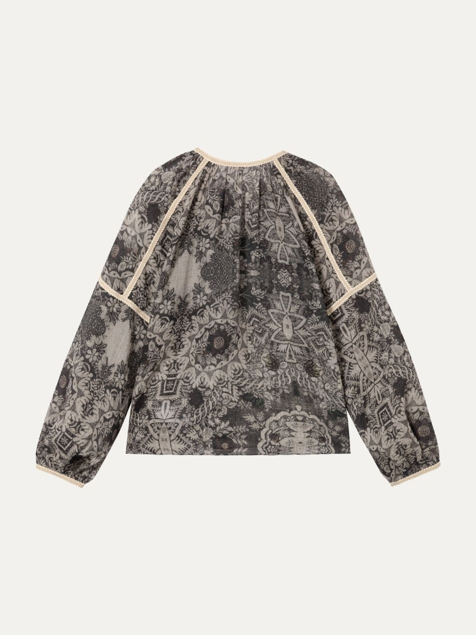 Celeste Ramie Tassel Shirt