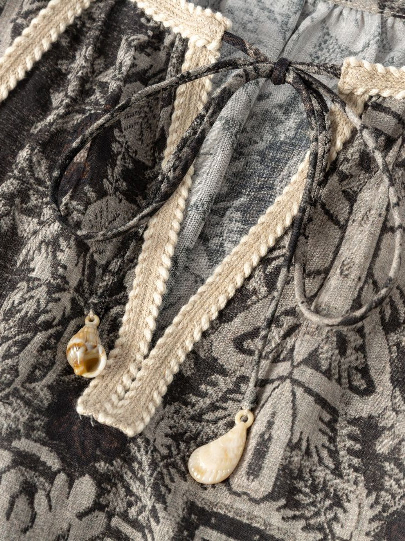 Celeste Ramie Tassel Shirt