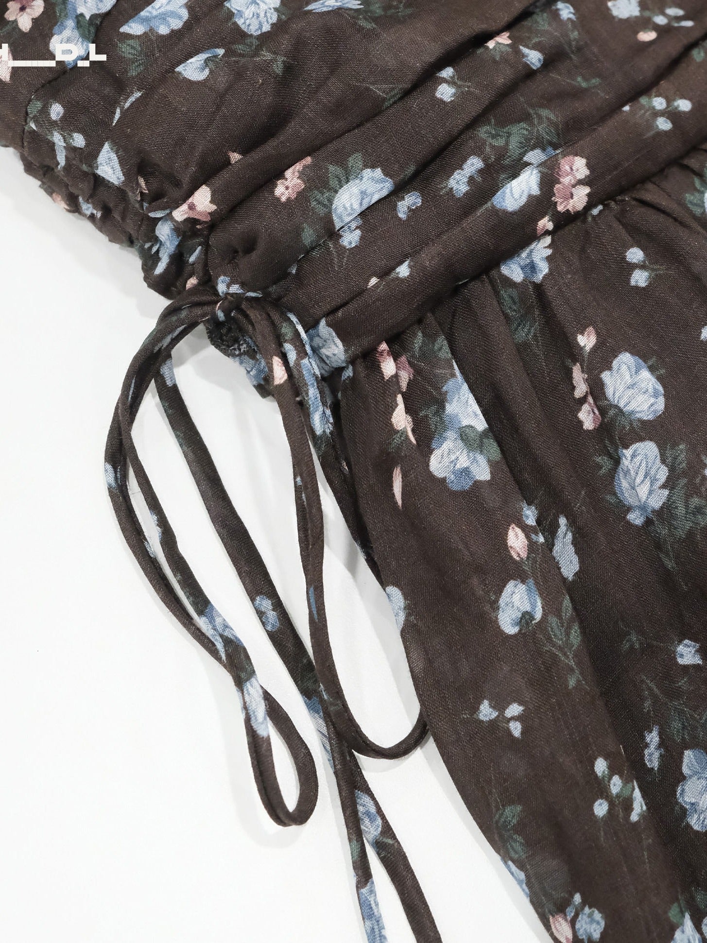 Ramie Tie-Neck Midi Dress - 酒红