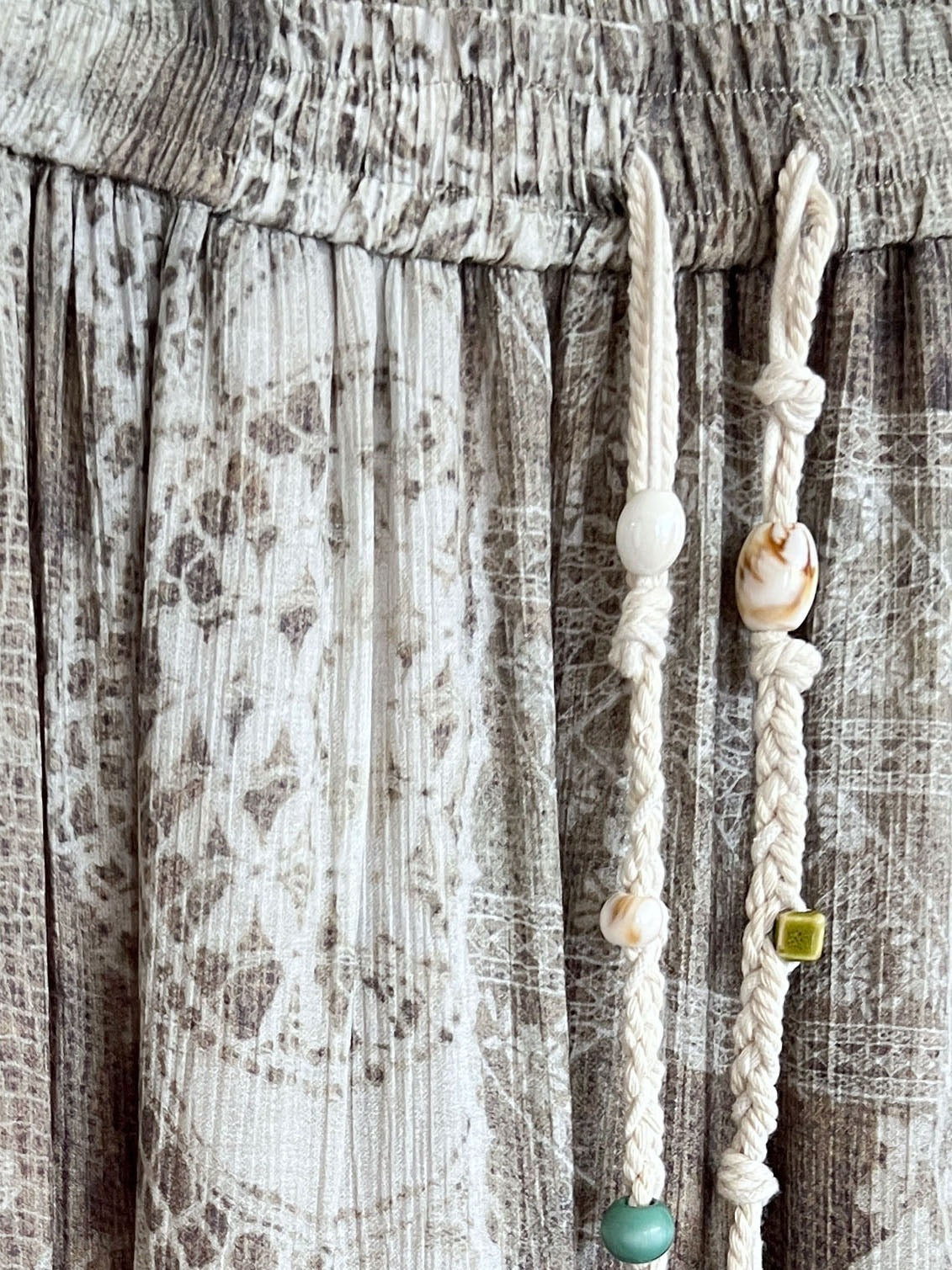 Cotton Lace-Trim Midi Skirt - 绿色