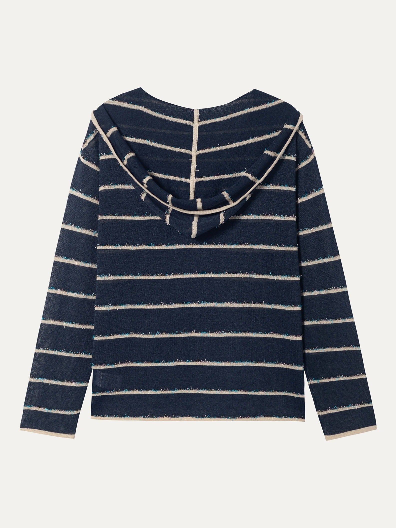 Textured Striped Knit Tee - 蓝色